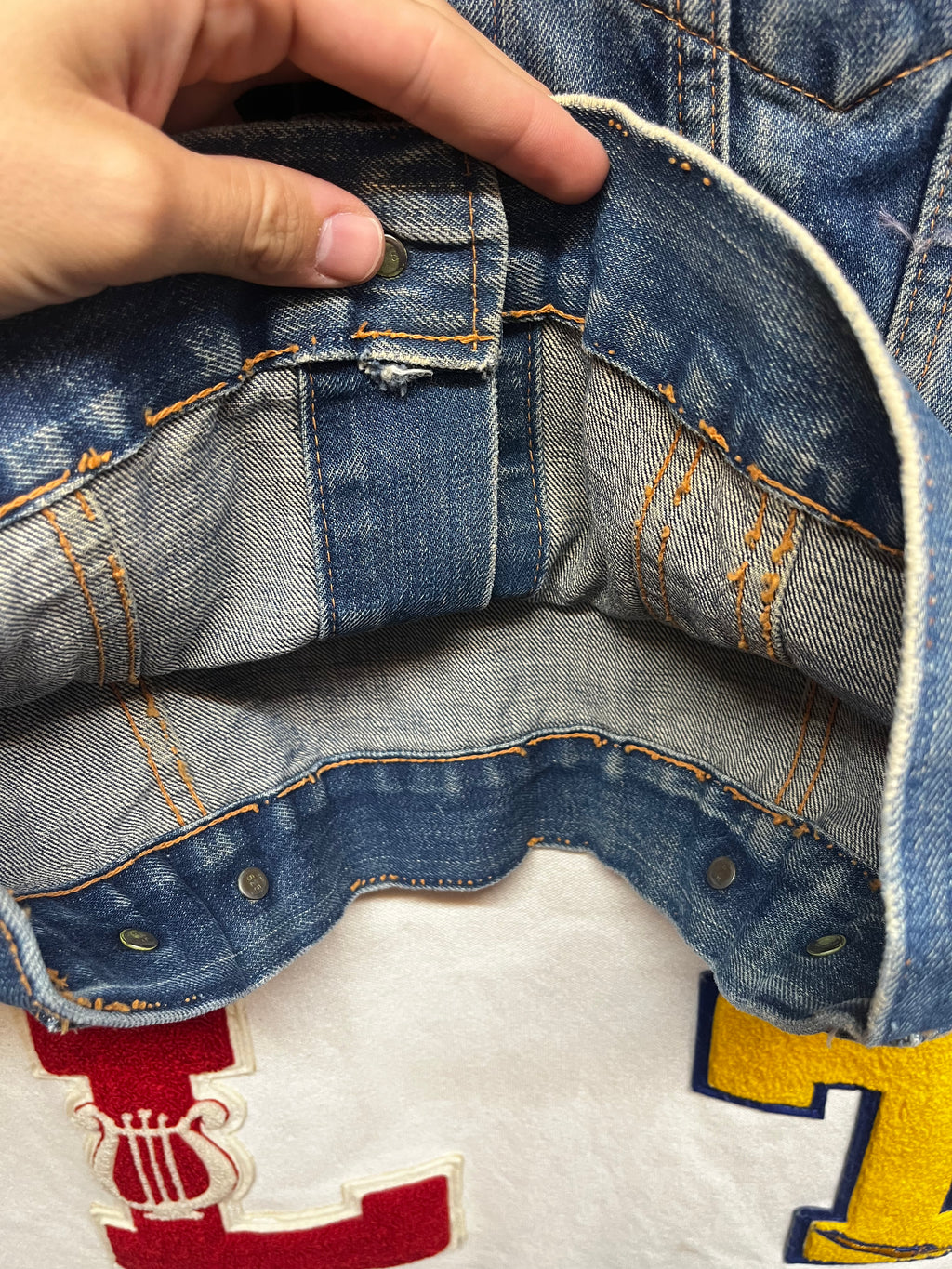 Vintage Levi's Big E 70's Denim Biker Vest 70505-0217: 38 Small