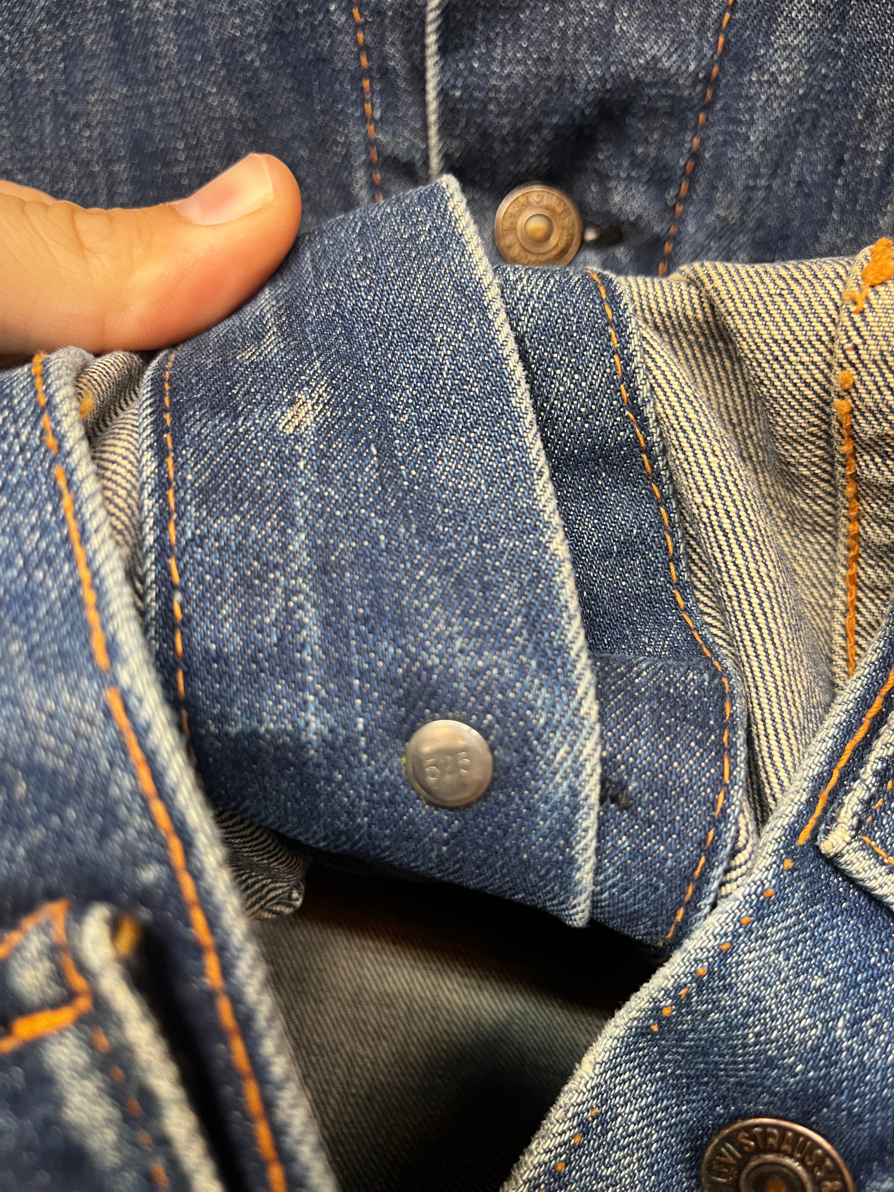 Vintage Levi's Big E 70's Denim Biker Vest 70505-0217: 38 Small
