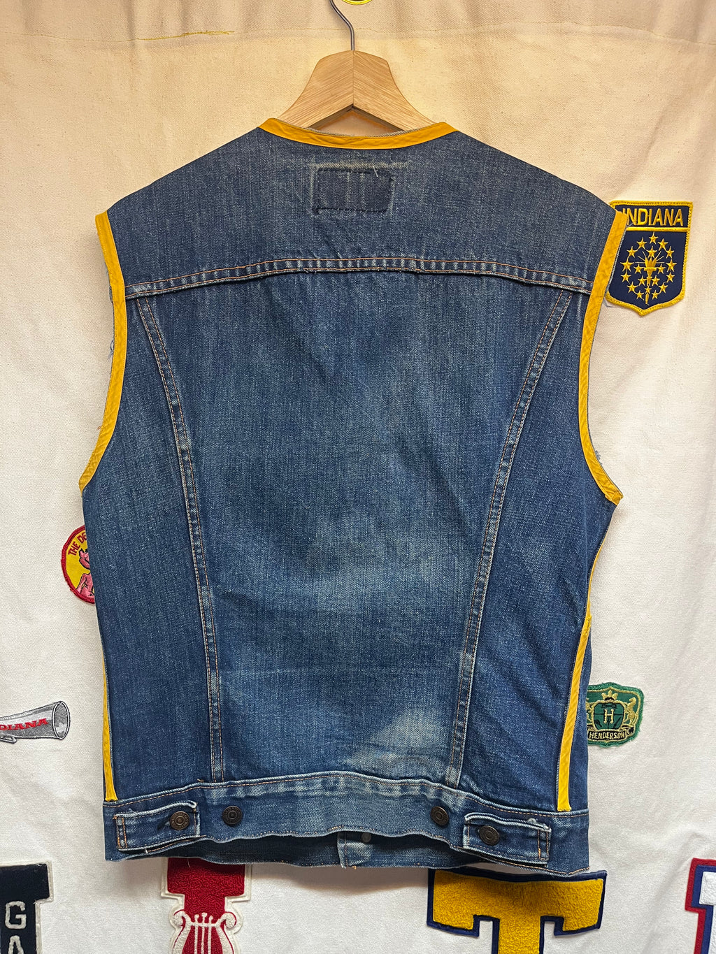 Vintage Levi's Big E 70's Denim Biker Vest 70505-0217: 38 Small