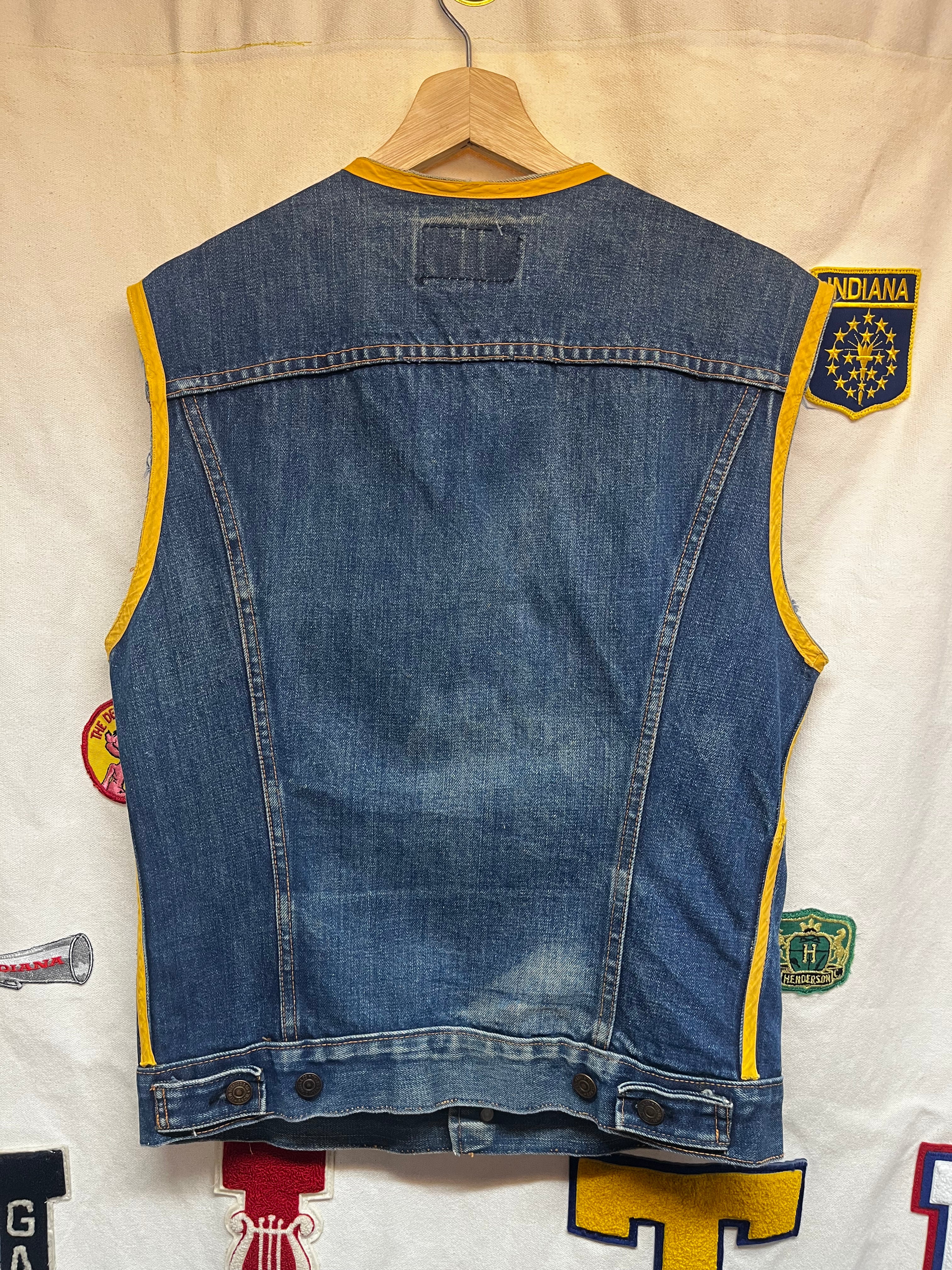 Vintage Levi's Big E 70's Denim Biker Vest 70505-0217: 38 Small