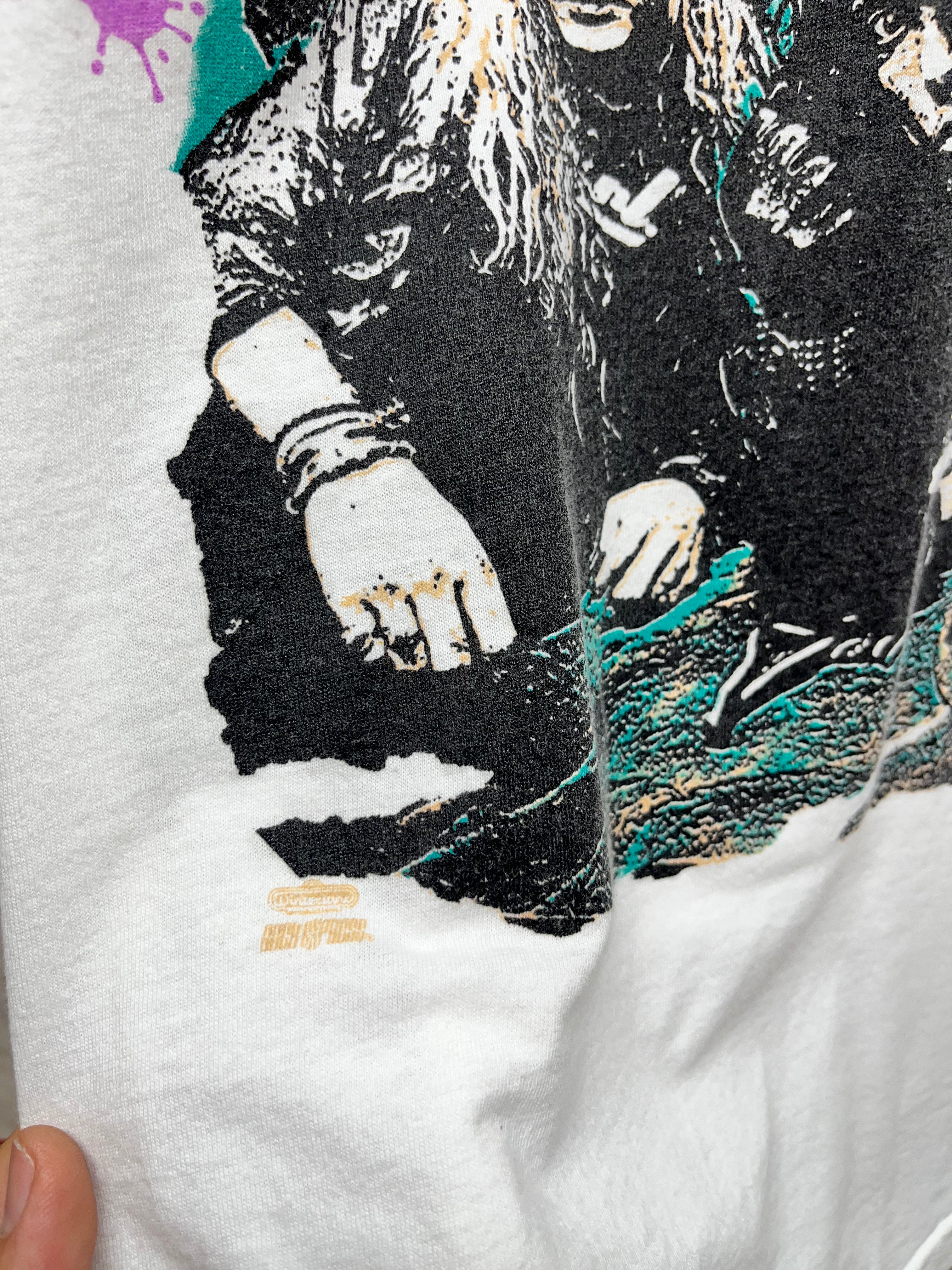 Vintage Kiss 1992 Revenge Band Concert World Tour Hanes White T-Shirt: XL