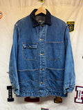 Vintage 70's Sears Blanket Lined Denim Barn Chore Coat: Small