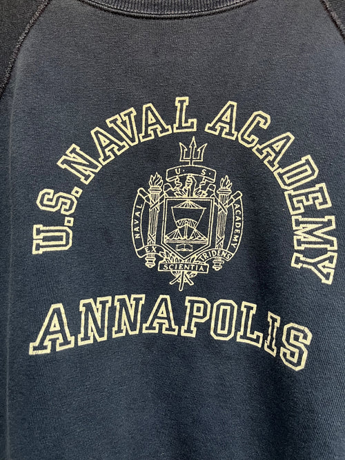 True Vintage 1960's US Naval Academy Annapolis Blue Sweatshirt: Medium