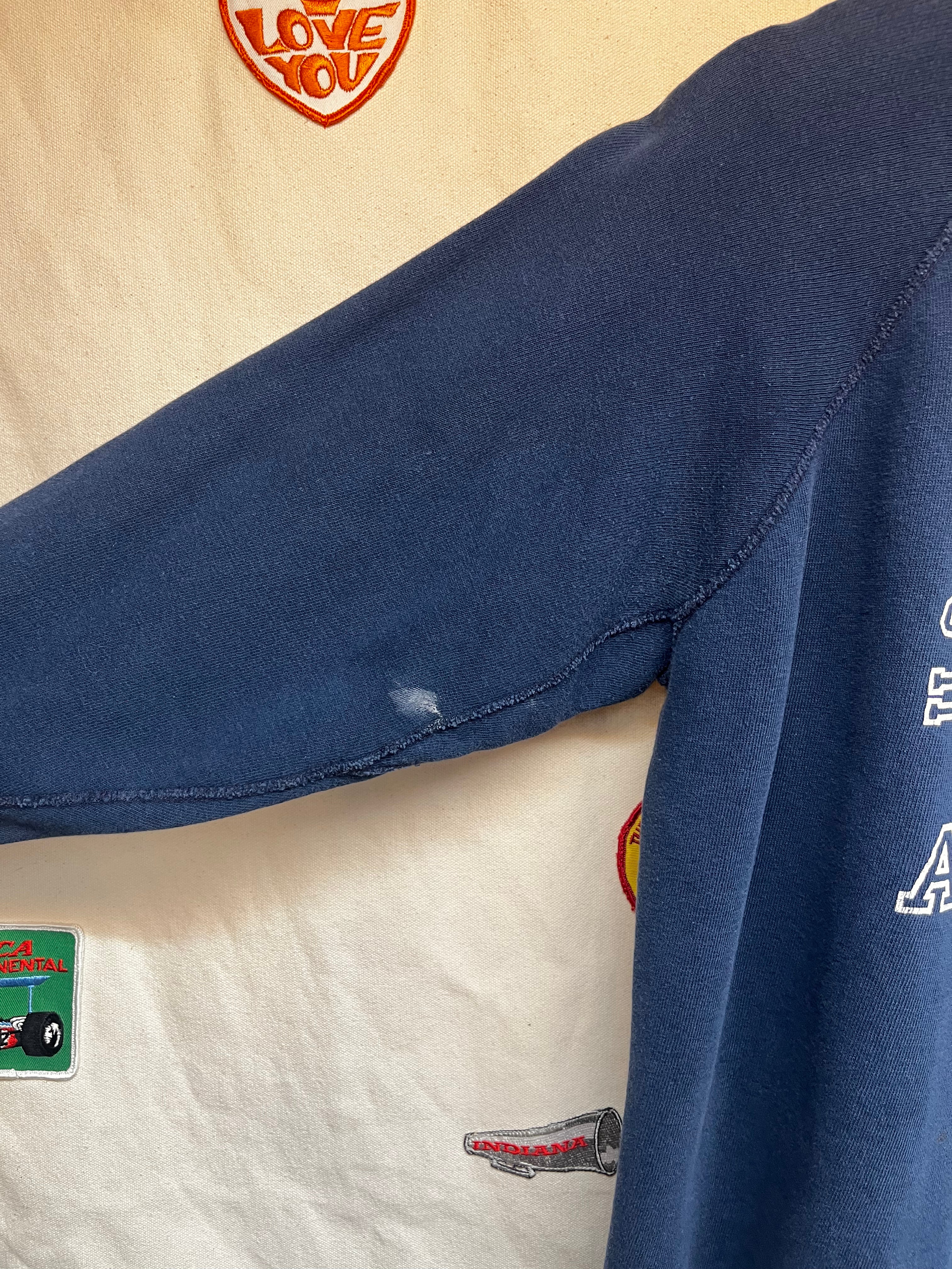 True Vintage 1960's US Naval Academy Annapolis Blue Sweatshirt: Medium