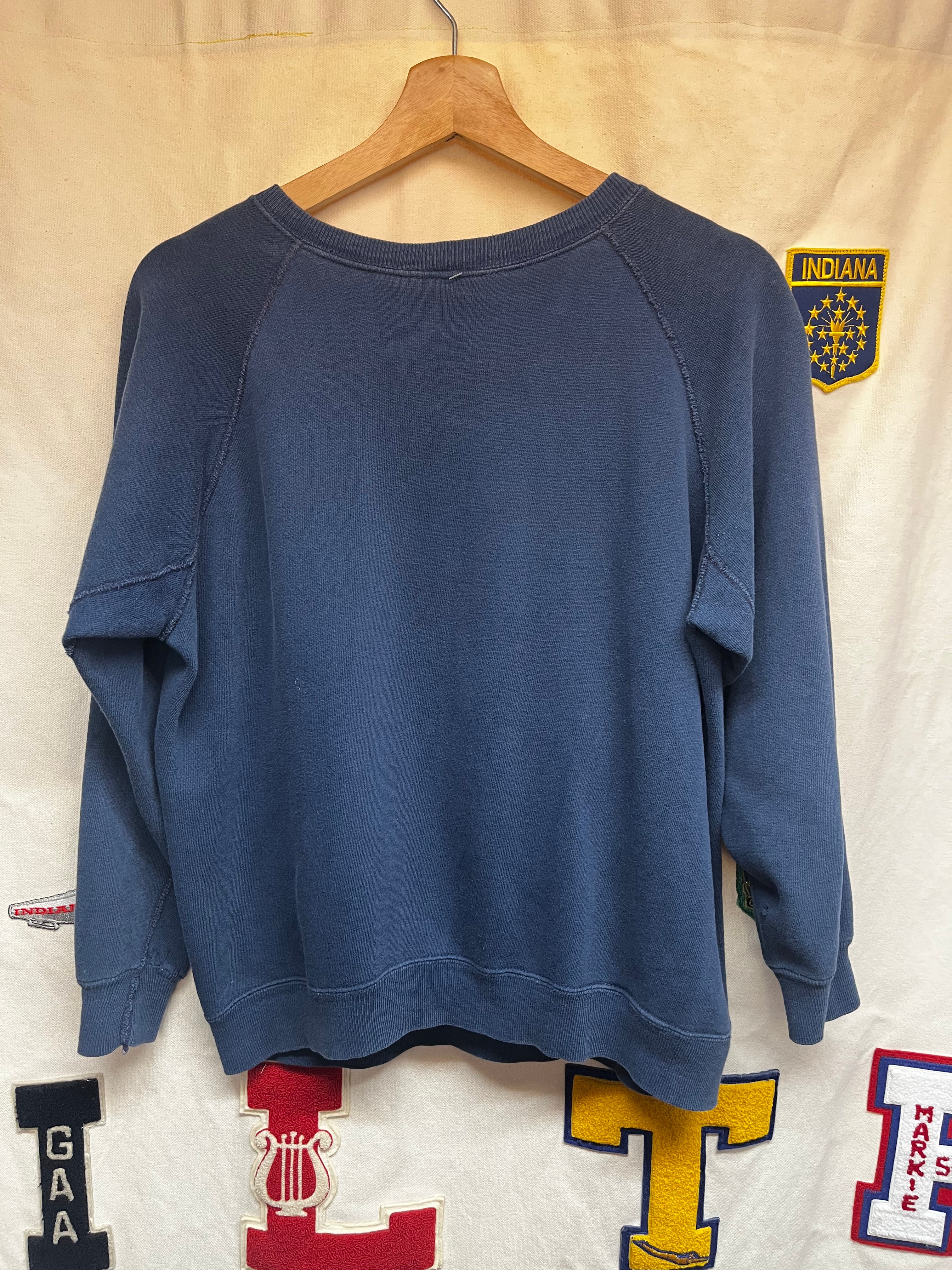 True Vintage 1960's US Naval Academy Annapolis Blue Sweatshirt: Medium