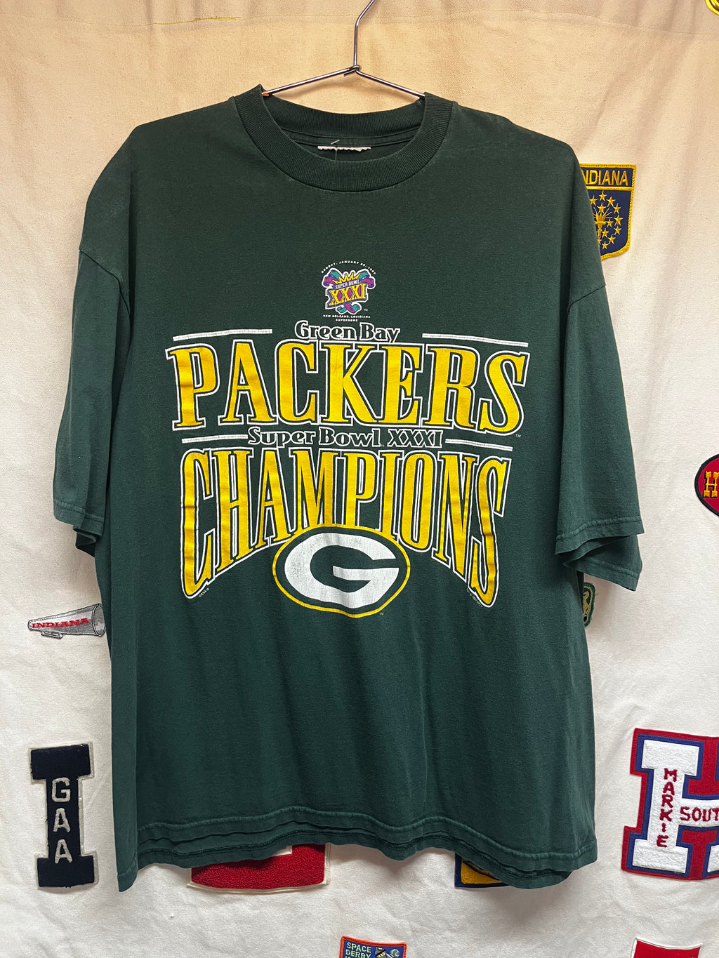 Vintage Green Bay Packers Super Bowl Champions XXXI T-Shirt: XXL