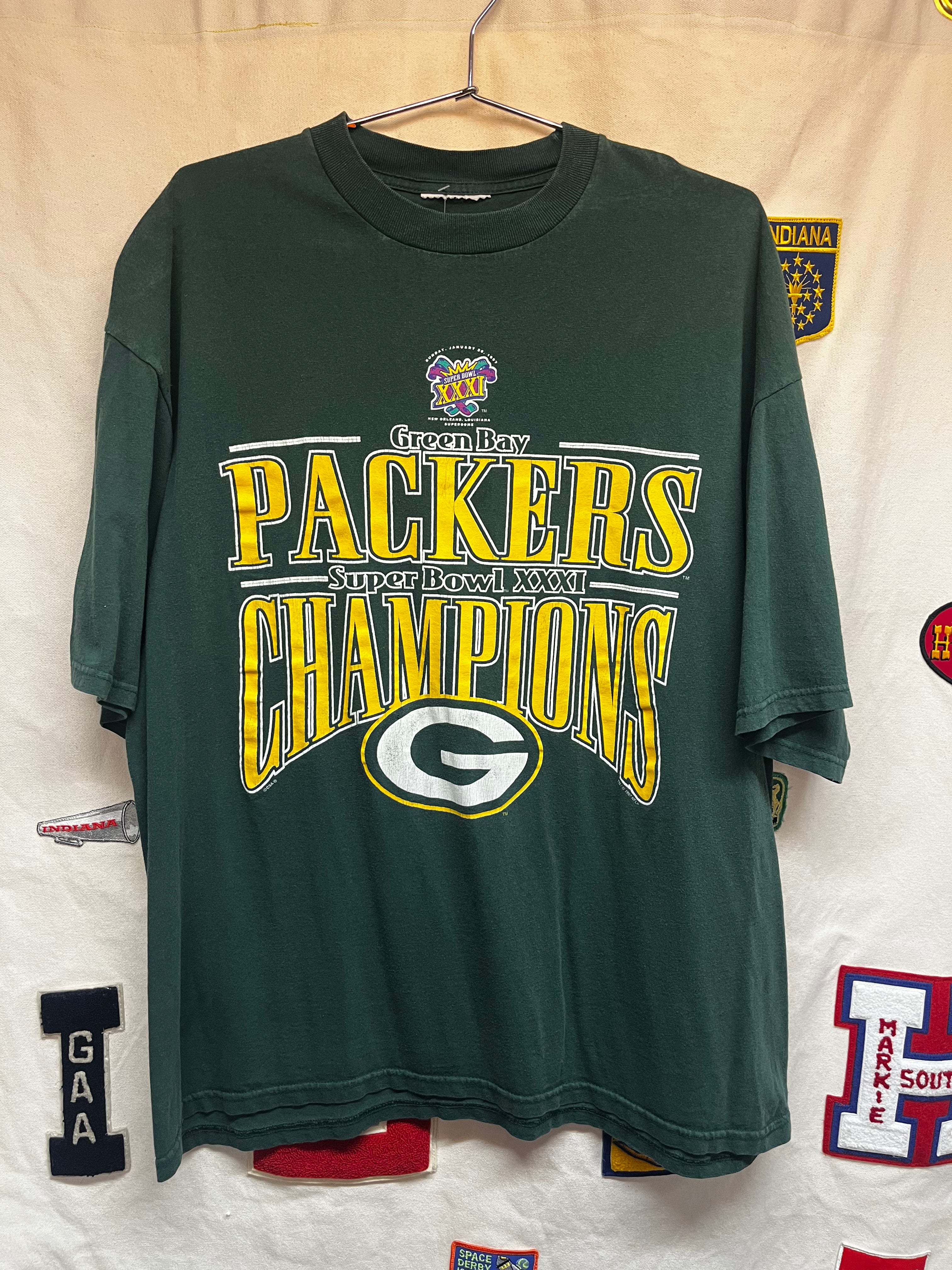 Vintage Green Bay Packers Super Bowl Champions XXXI T-Shirt: XXL