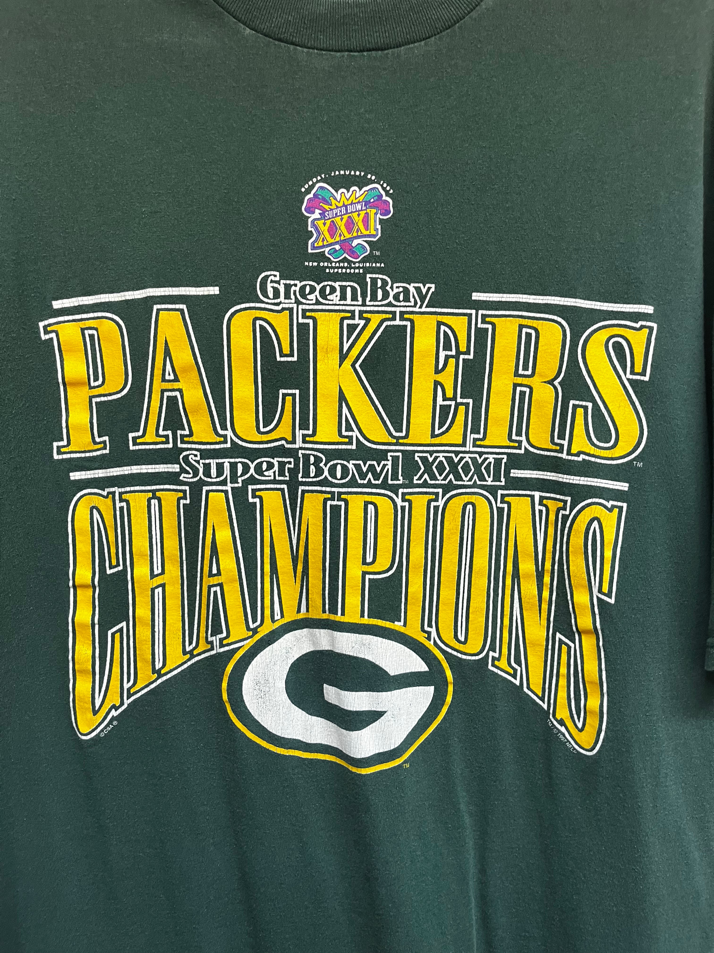 Vintage Green Bay Packers Super Bowl Champions XXXI T-Shirt: XXL