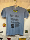 Vintage 70's Led Zeppelin Stairway to Heaven Song Lyrics Sportique Blue T-Shirt: Womens Medium