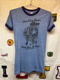 Vtg Join Our Gang Stars Hall of Fame Orlando Butch Cassidy Sundance Kid Blue 70's Ringer T-Shirt: Medium