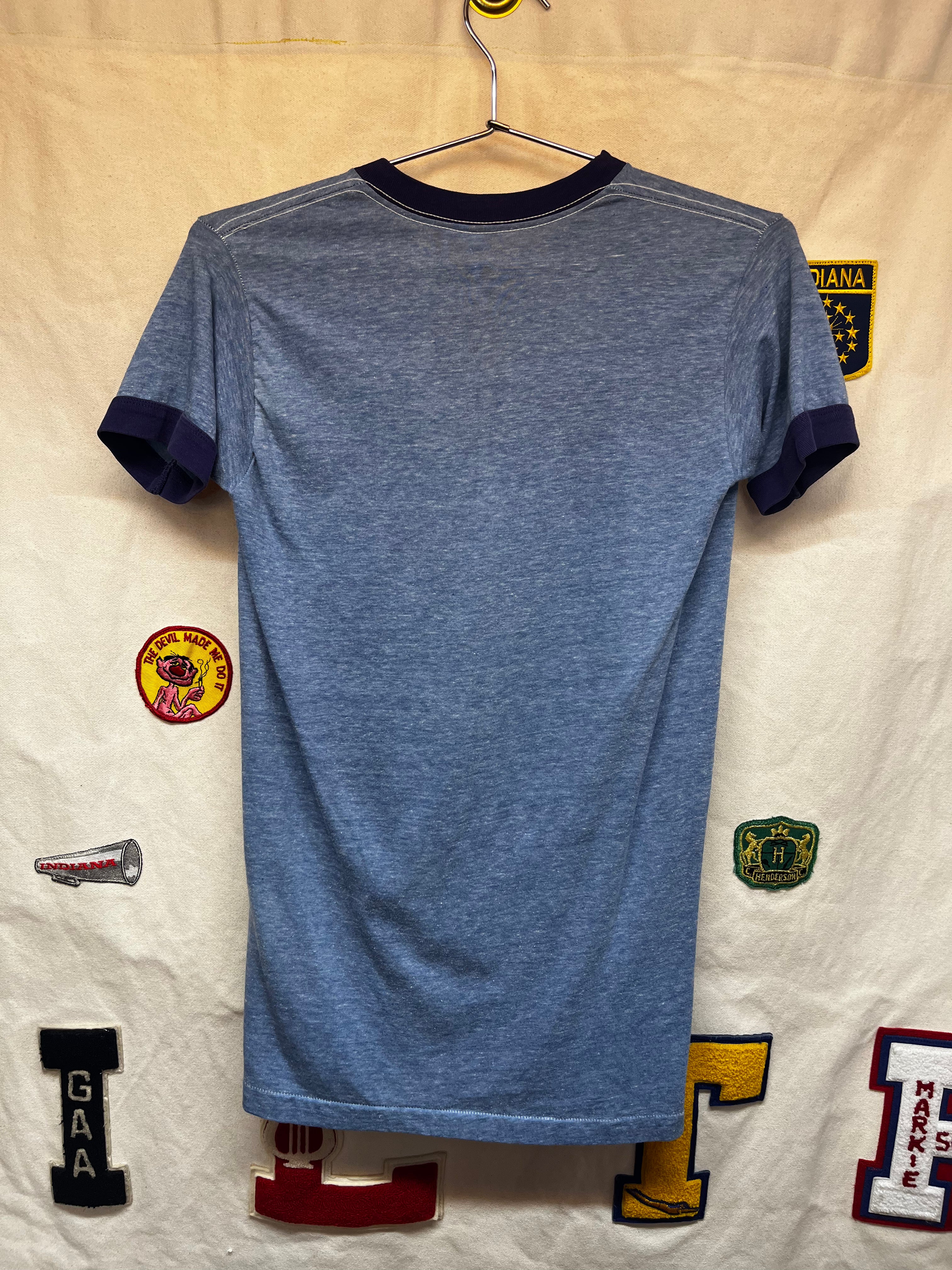 Vtg Join Our Gang Stars Hall of Fame Orlando Butch Cassidy Sundance Kid Blue 70's Ringer T-Shirt: Medium