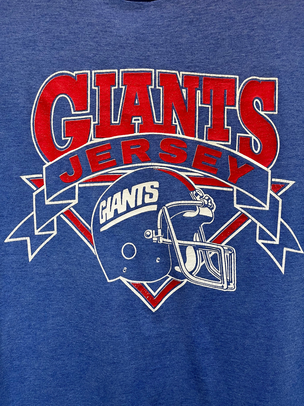Vintage New York Jersey Giants Helmet NFL Football Blue 80's T-Shirt: XL