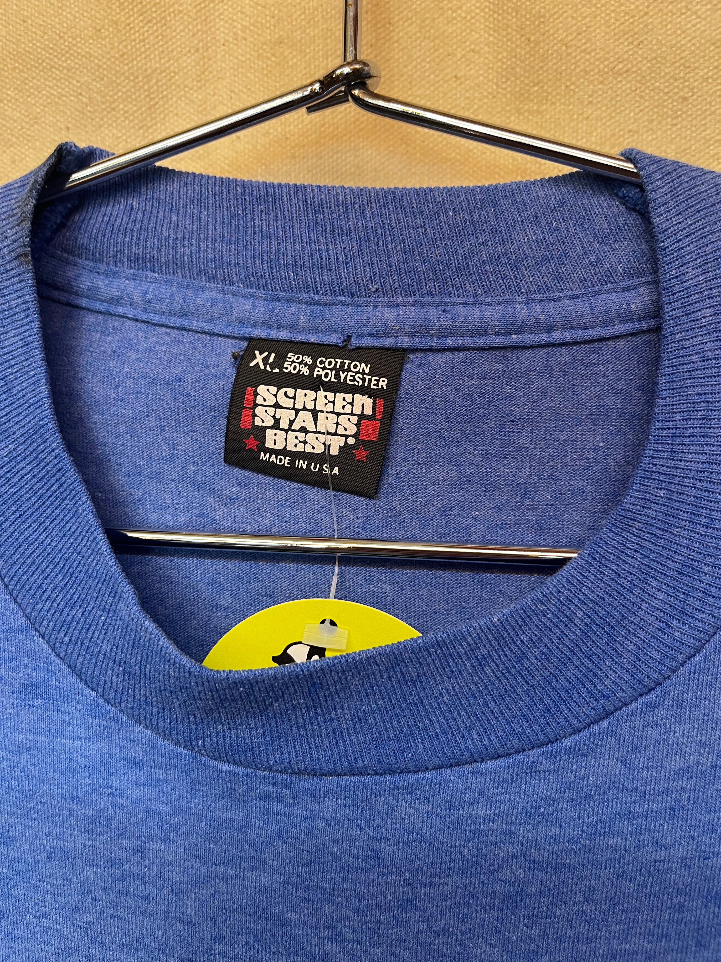 Vintage New York Jersey Giants Helmet NFL Football Blue 80's T-Shirt: XL