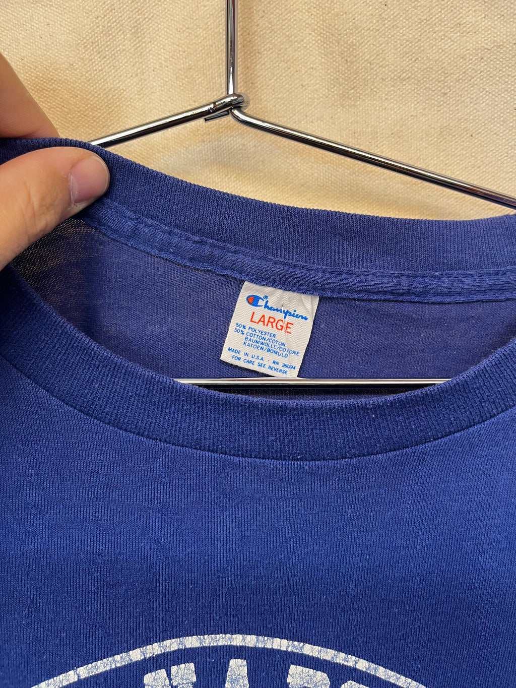 Vintage Indianapolis Colts Helmet NFL Blue Champion 80's T-Shirt: Large