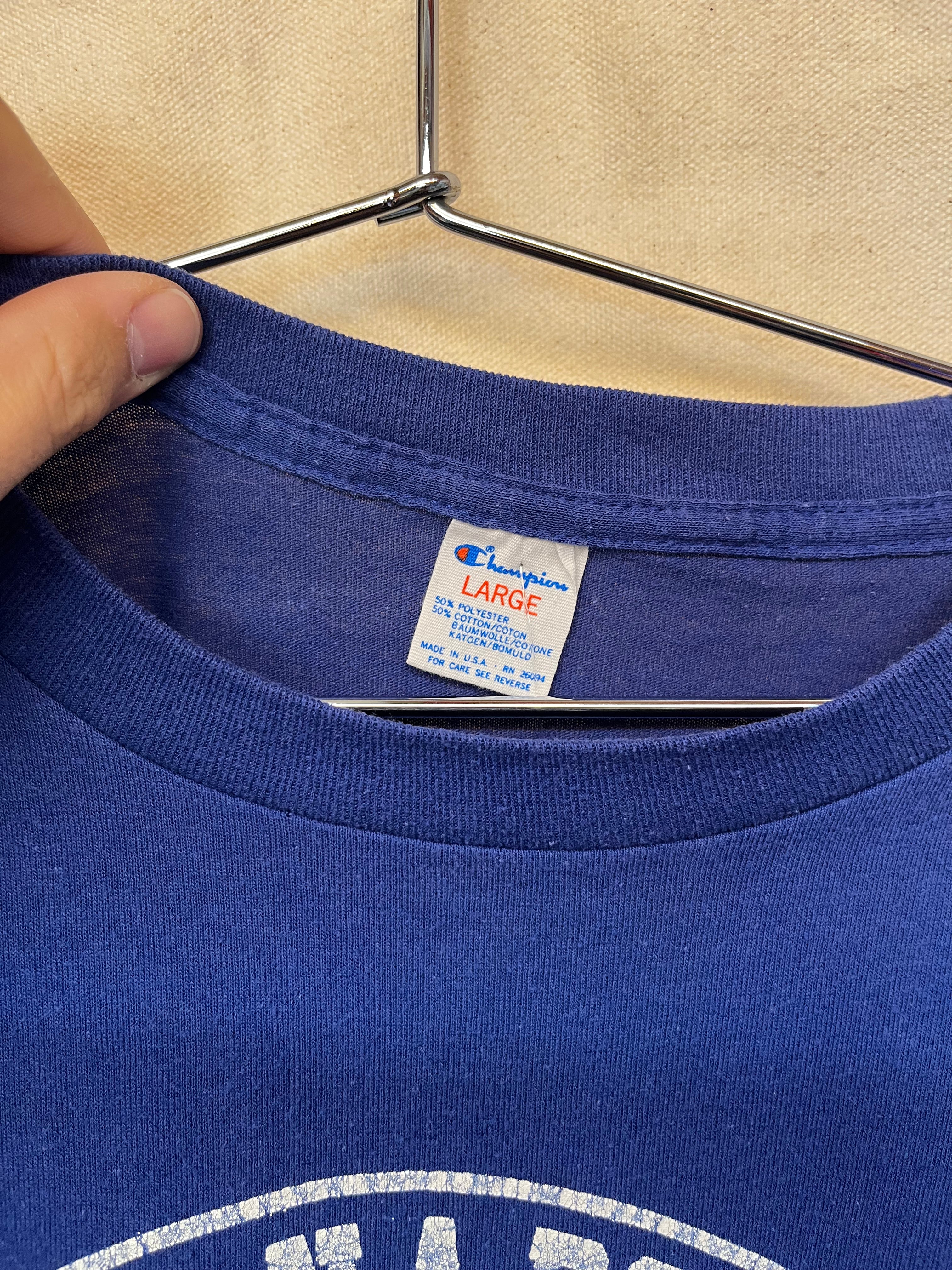Vintage Indianapolis Colts Helmet NFL Blue Champion 80's T-Shirt: Large