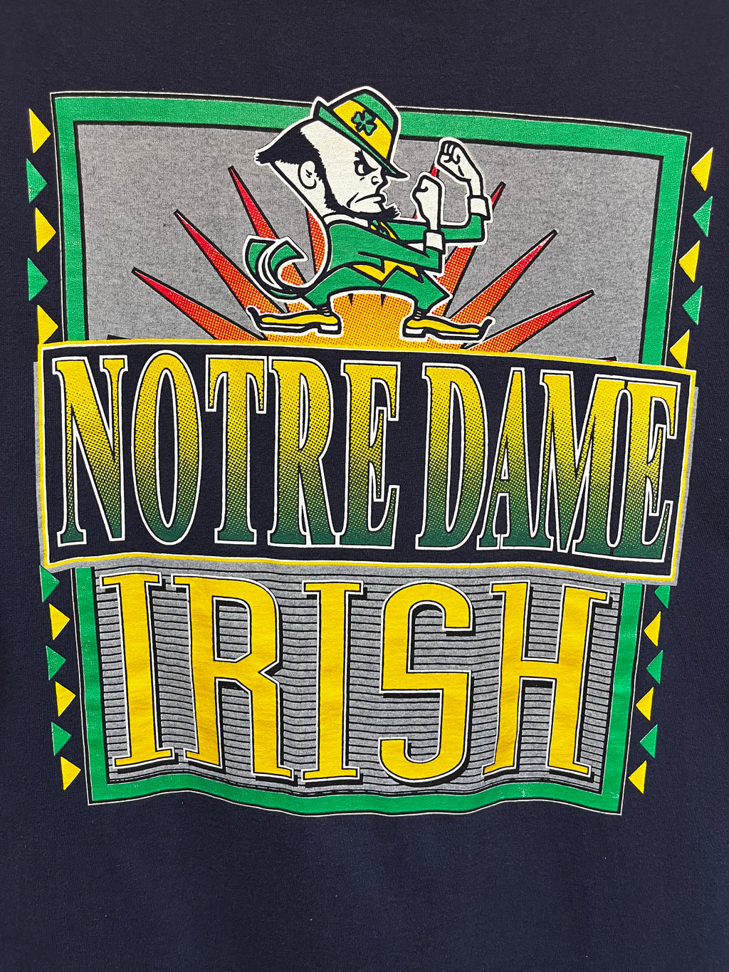 Vintage Notre Dame Fighting Irish Logo 7 Navy T-Shirt: Large