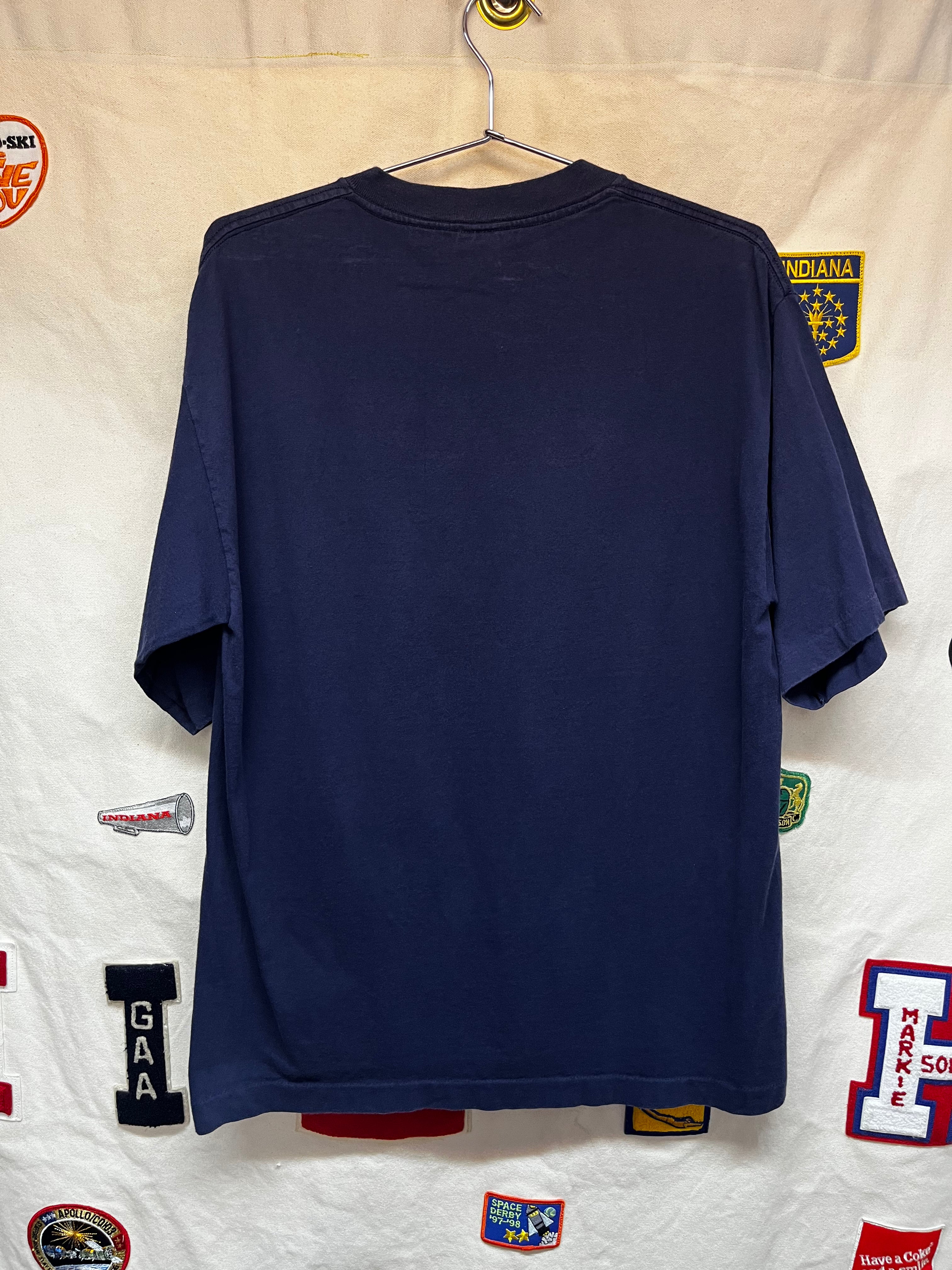 Vintage Notre Dame Fighting Irish Logo 7 Navy T-Shirt: Large