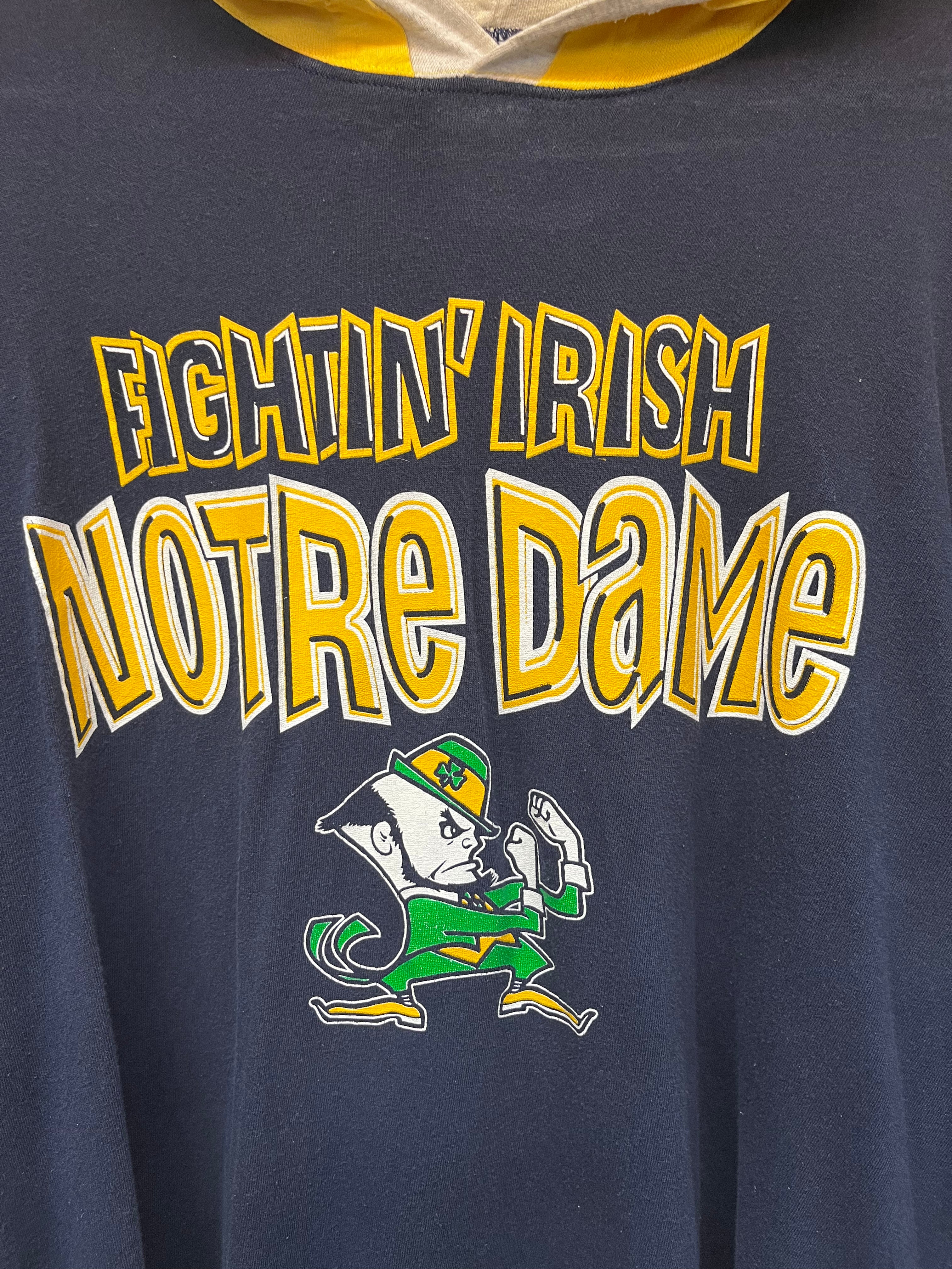 VIntage Notre Dame Fightin' Irish Salem Longsleeve Hooded T-Shirt: Large