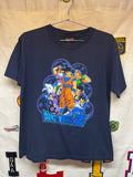 Vintage DragonBall Z Goku Vegeta Gohan Krillin Barda 2000 Navy TV SHow T-Shirt: Medium