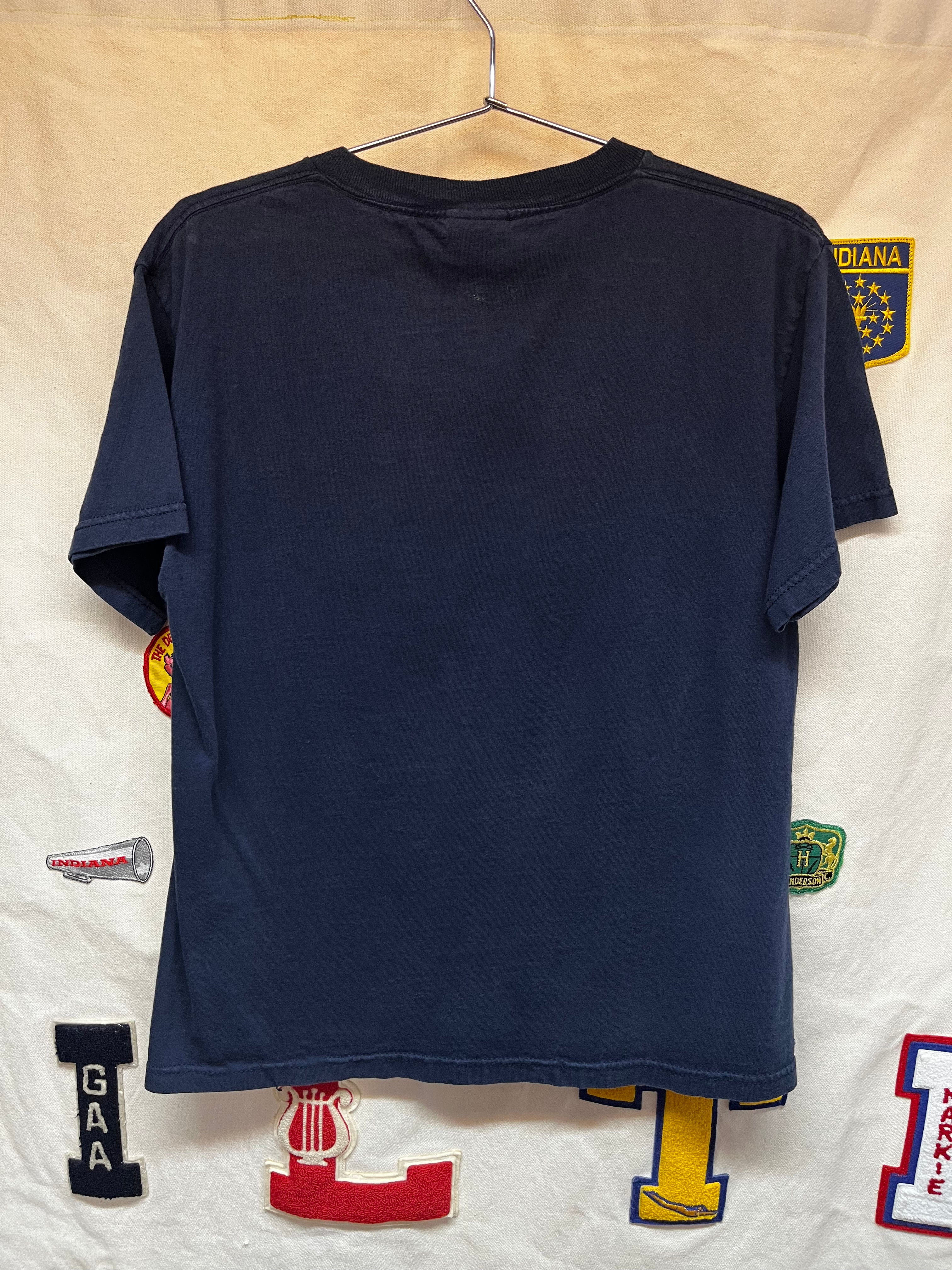 Vintage DragonBall Z Goku Vegeta Gohan Krillin Barda 2000 Navy TV SHow T-Shirt: Medium