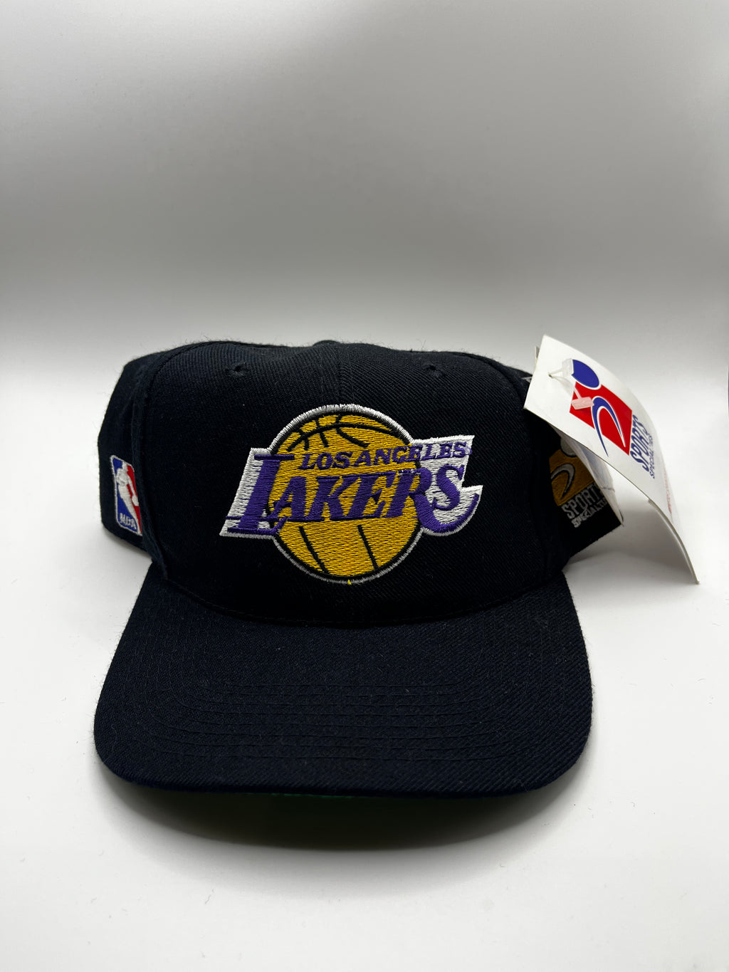 Vintage Los Angeles Lakers LA Sports Specialties Plain Logo Black Wool 90's Snapback Hat