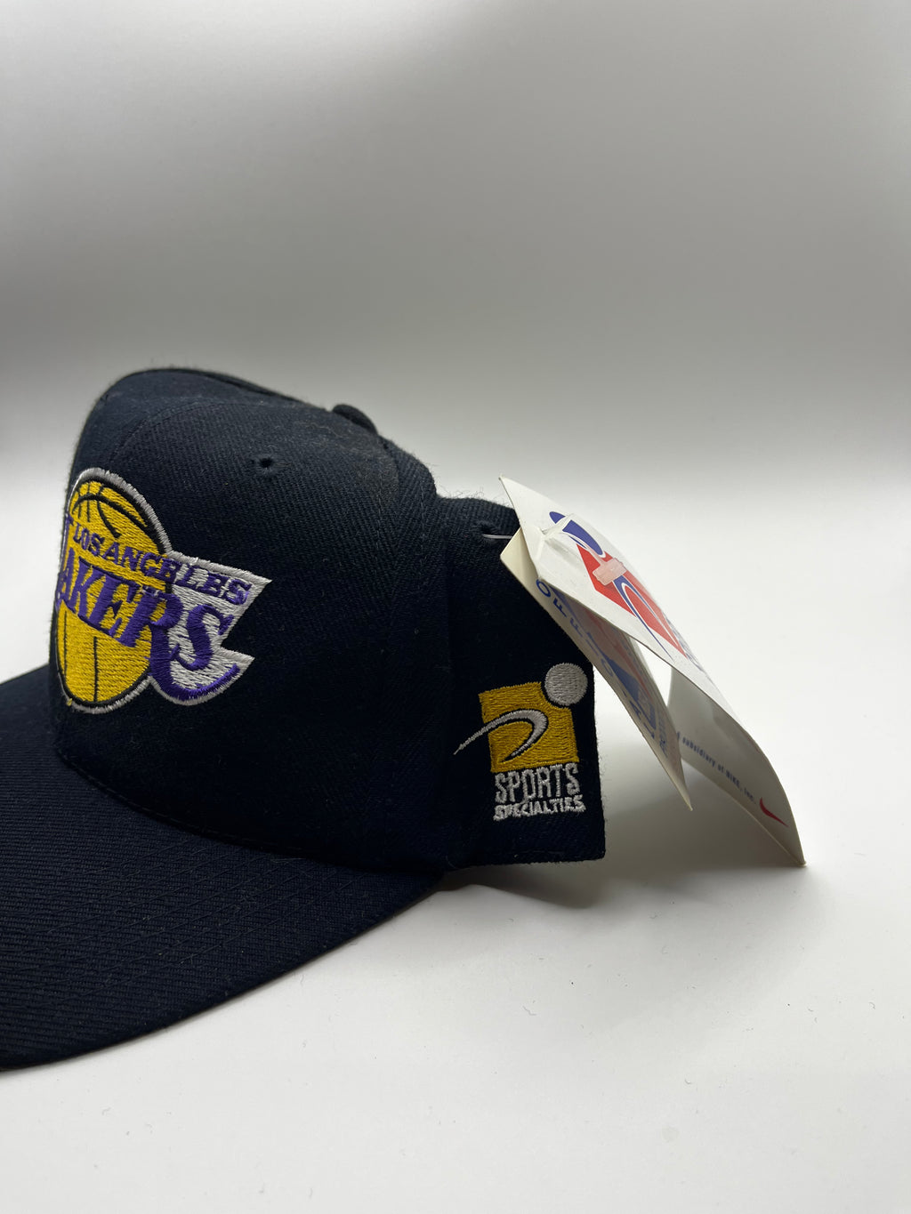 Vintage Los Angeles Lakers LA Sports Specialties Plain Logo Black Wool 90's Snapback Hat
