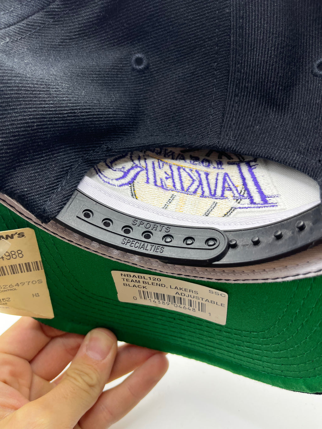 Vintage Los Angeles Lakers LA Sports Specialties Plain Logo Black Wool 90's Snapback Hat