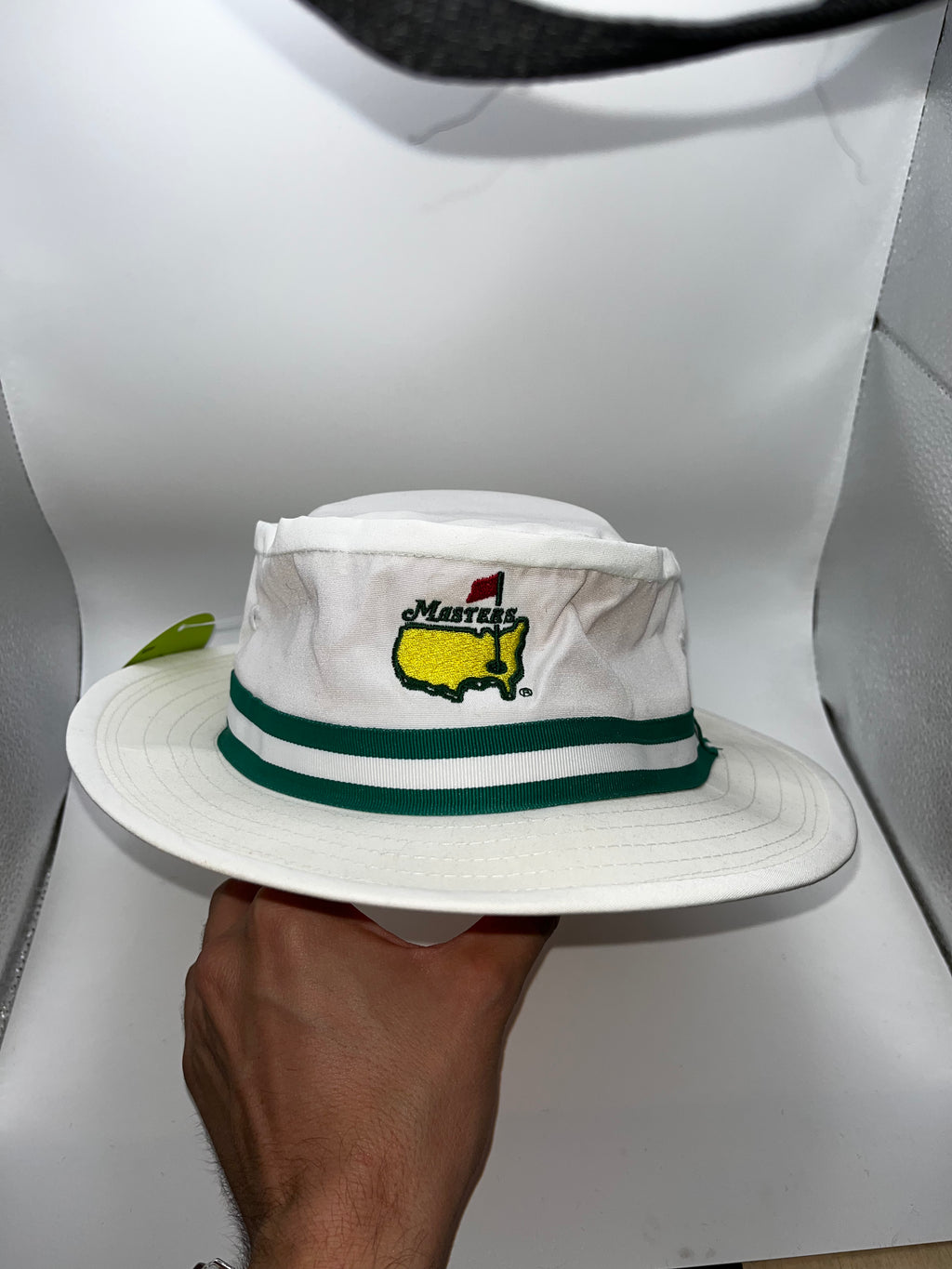 Vintage The Masters Golf White Bucket Hat 80's 90's Adjustable