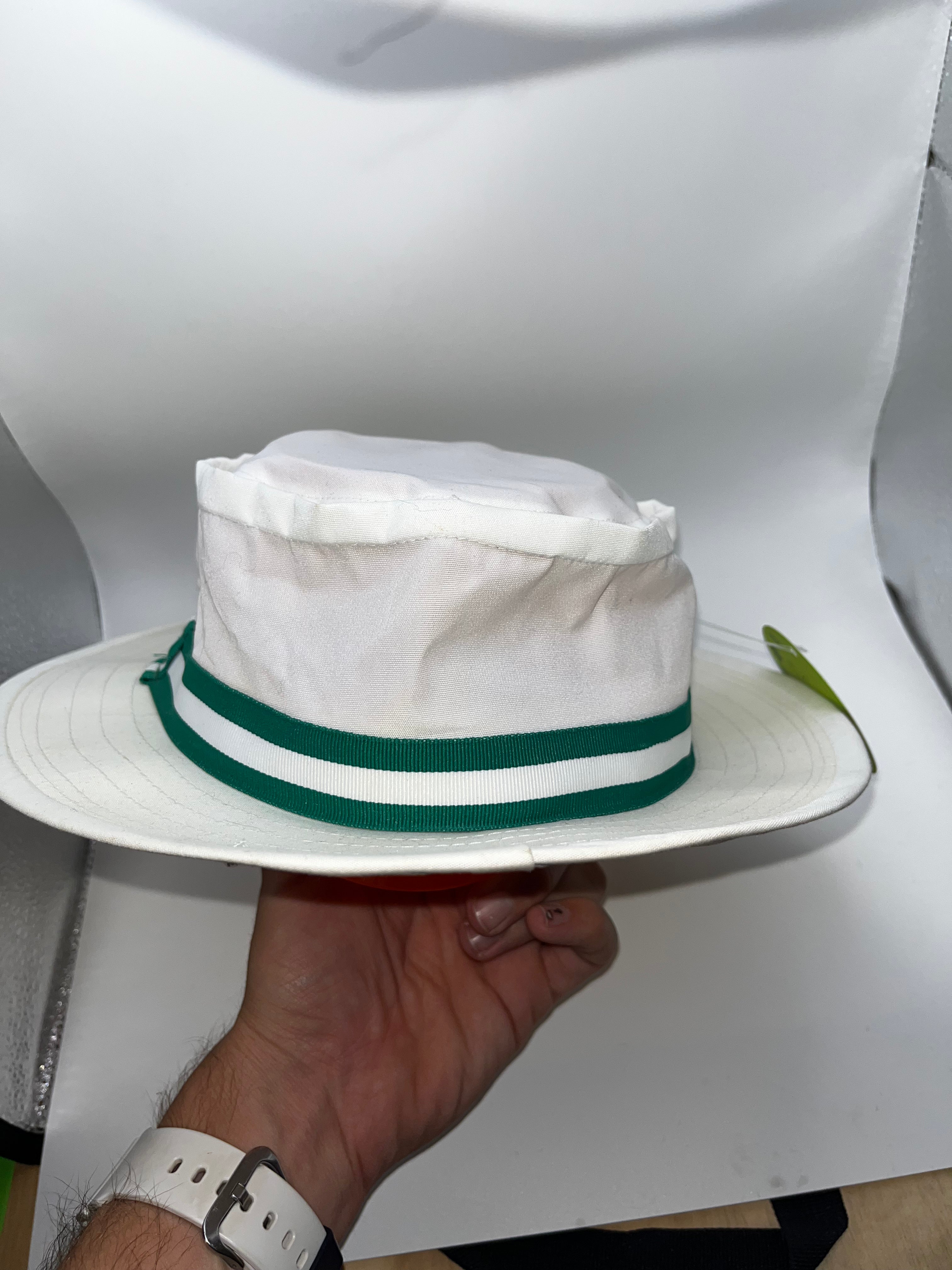 Vintage The Masters Golf White Bucket Hat 80's 90's Adjustable