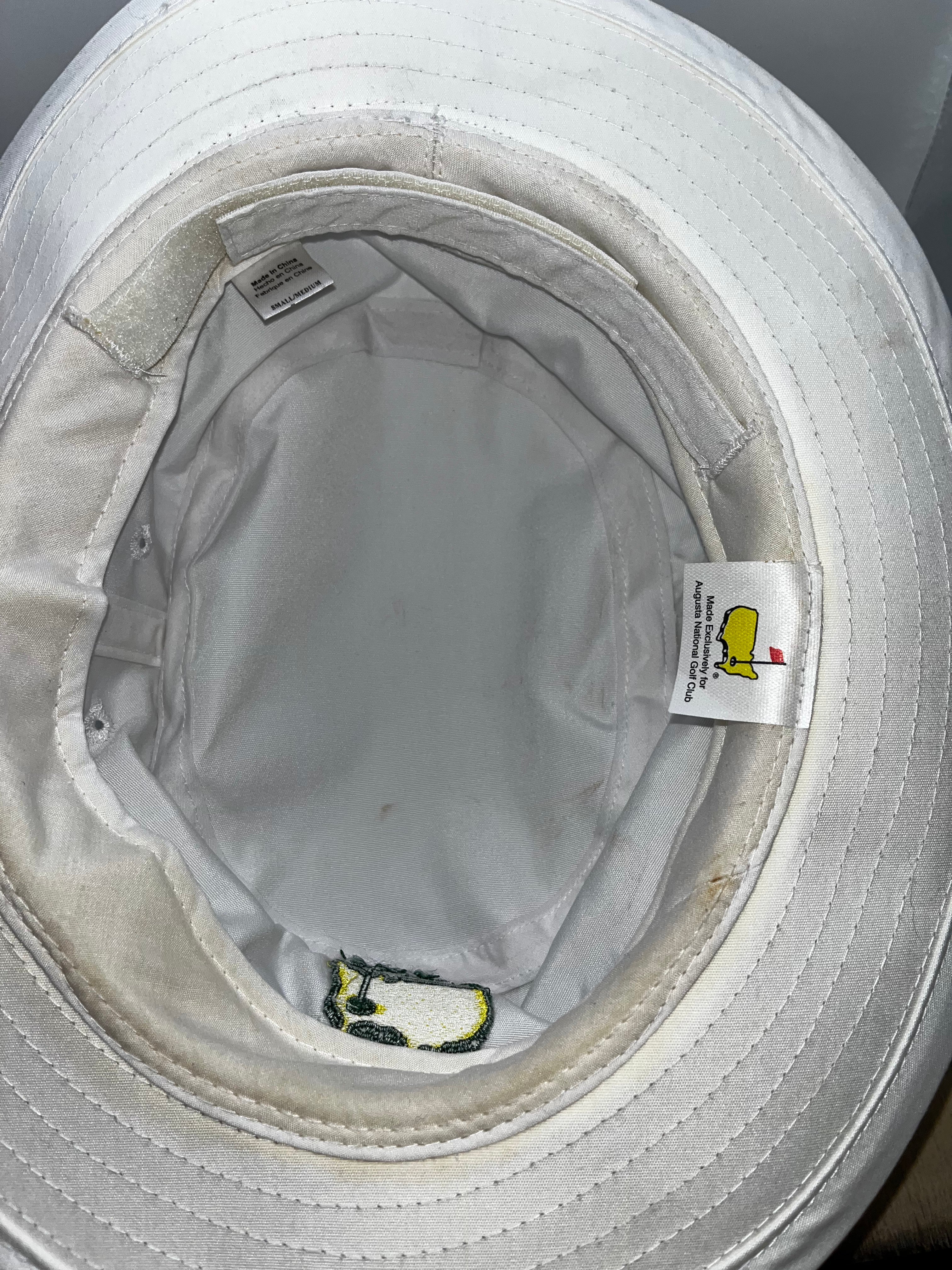 Vintage The Masters Golf White Bucket Hat 80's 90's Adjustable