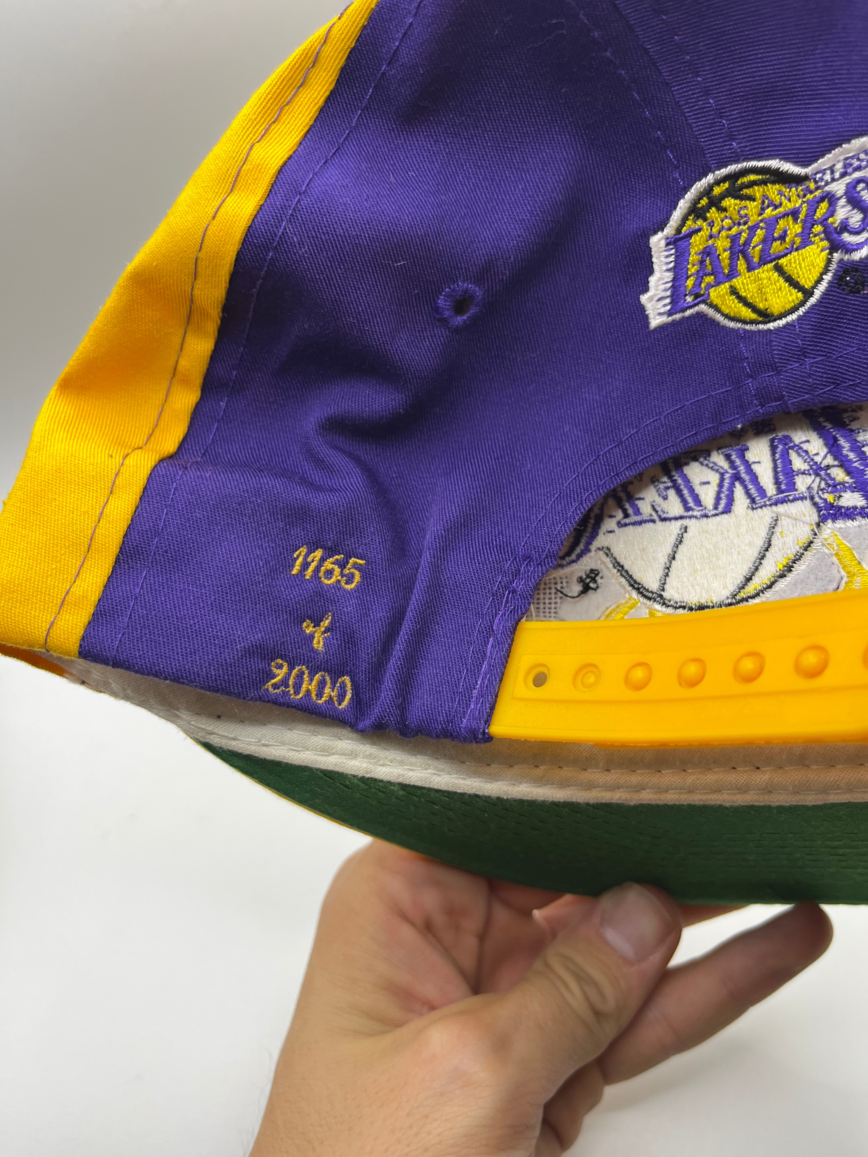Vintage Los Angeles Lakers NBA The Game 90's Limited Edition Pinwheel Snapback Hat