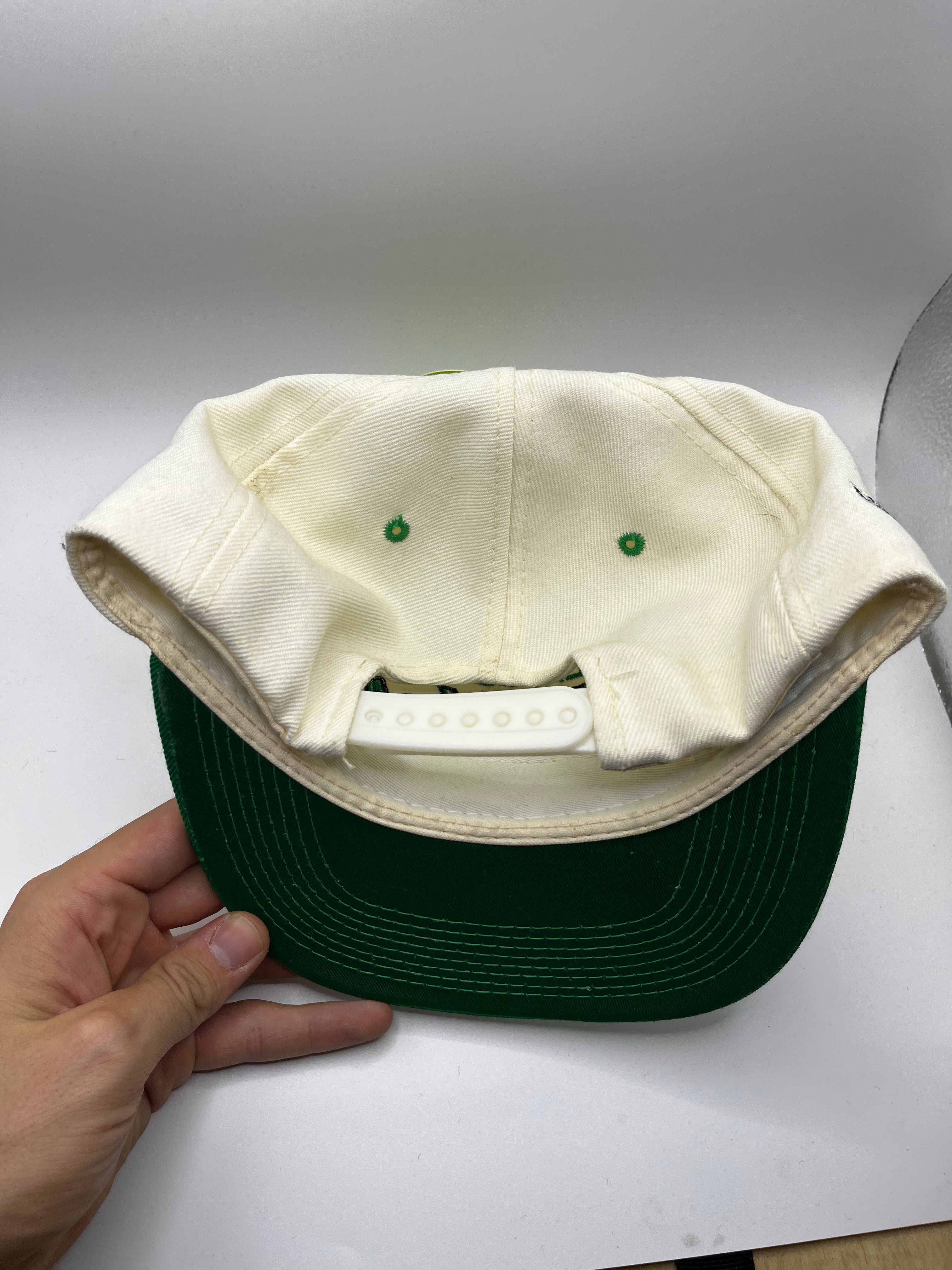 Vtg Philadelphia Eagles Sports Specialties Script Snapback Hat 90s Wool White