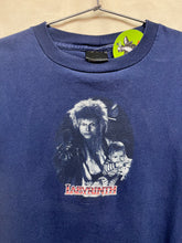 Load image into Gallery viewer, Vintage Labryinth David Bowie Baby Jim Henson Navy Blue Movie T-Shirt: Youth Large
