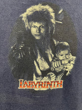 Load image into Gallery viewer, Vintage Labryinth David Bowie Baby Jim Henson Navy Blue Movie T-Shirt: Youth Large
