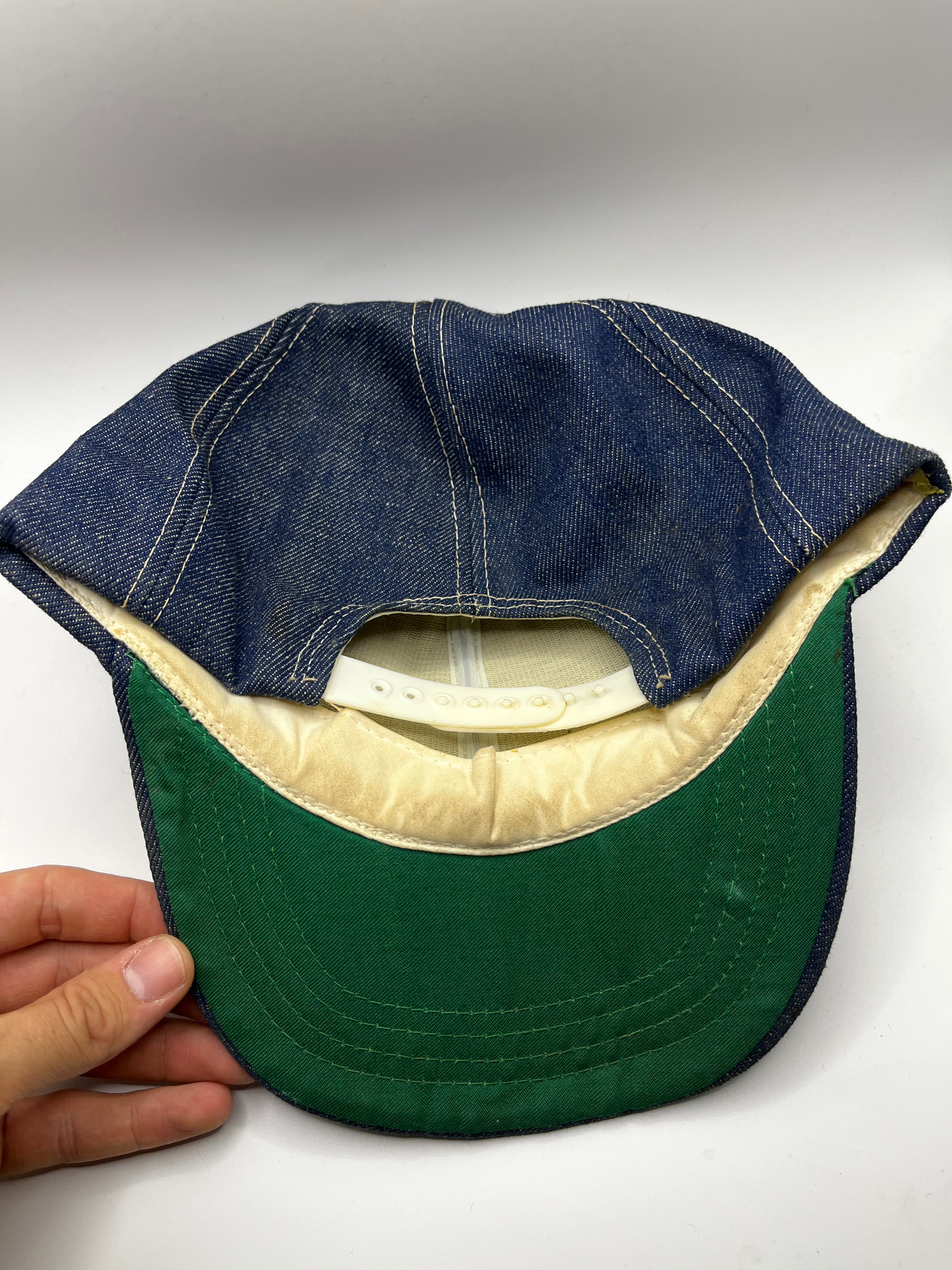 Vintage Denim Patch Crescent Pipe Supply Co. Oil Petroleum 80's Snapback Hat