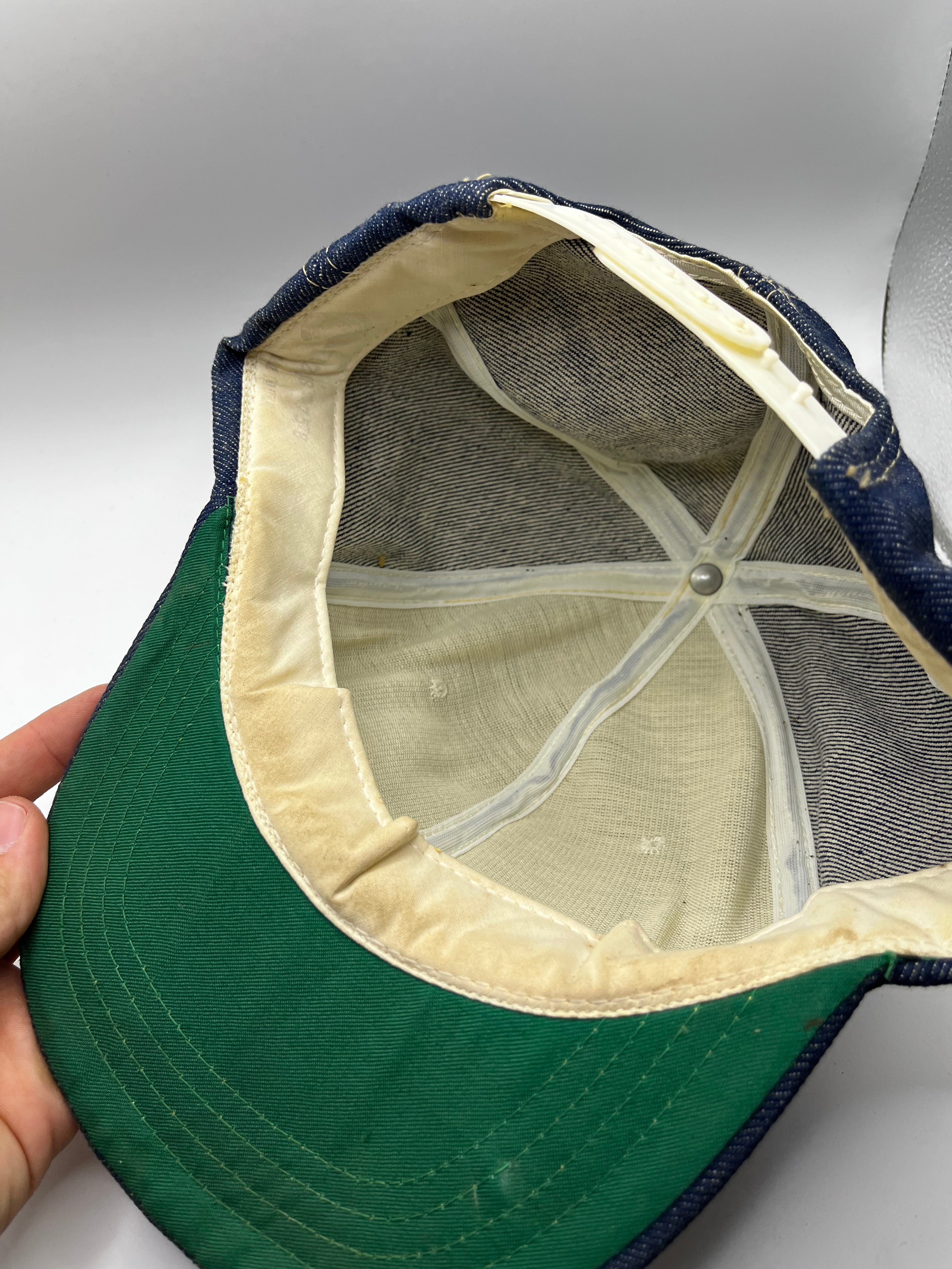 Vintage Denim Patch Crescent Pipe Supply Co. Oil Petroleum 80's Snapback Hat