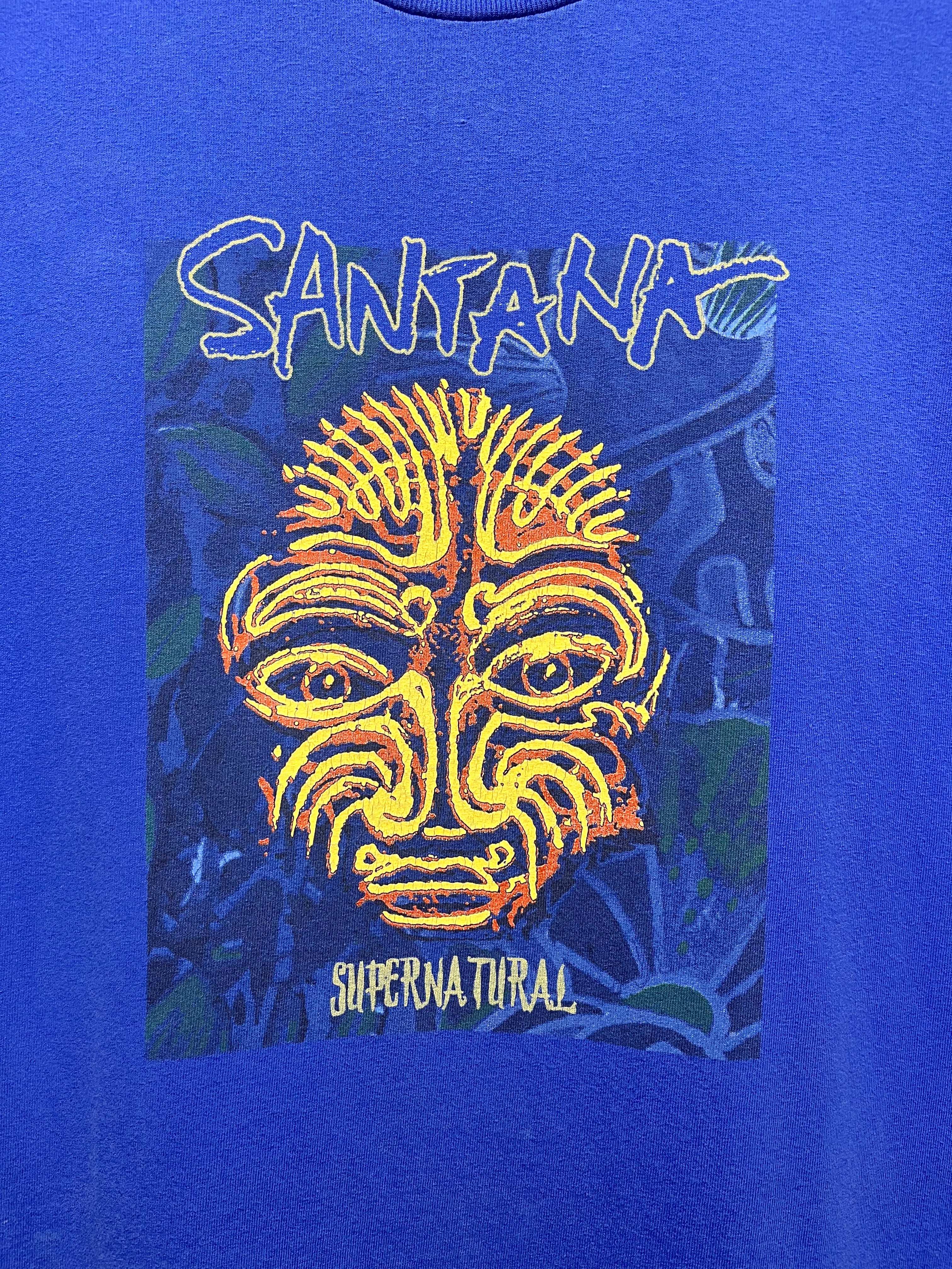 Vintage Santana Supernatural 1999 Blue Concert Tour T-Shirt: XL