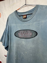 Load image into Gallery viewer, Vintage Star Wars Episode 1 Every Saga Has A Beginning Faded Distressed Blue Movie T-Shirt: XL
