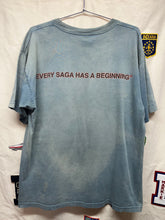 Load image into Gallery viewer, Vintage Star Wars Episode 1 Every Saga Has A Beginning Faded Distressed Blue Movie T-Shirt: XL

