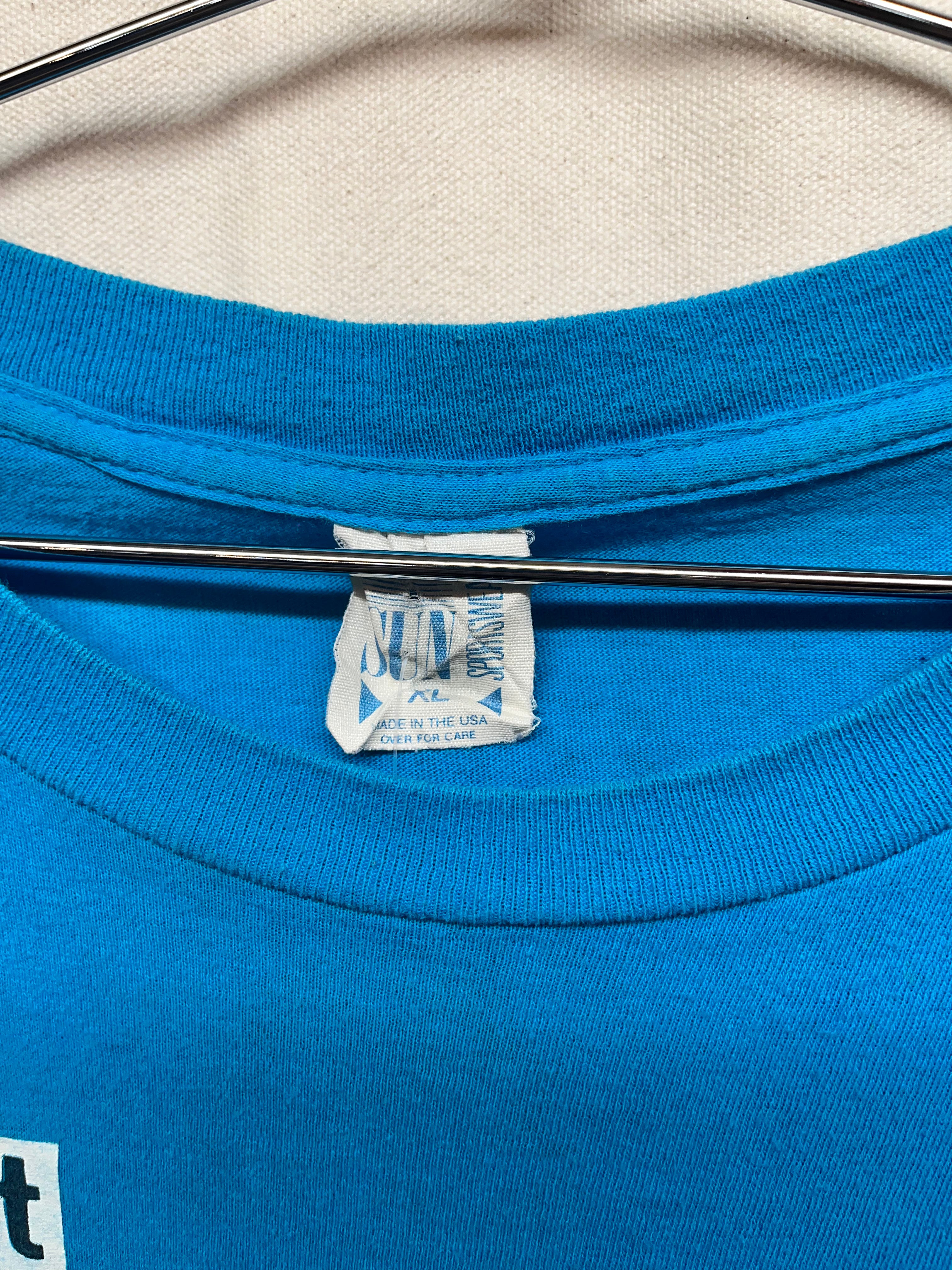 Vintage Pepsi Ray Charles The Right One Baby Uh Huh Blue 90's Promo T-Shirt: XL