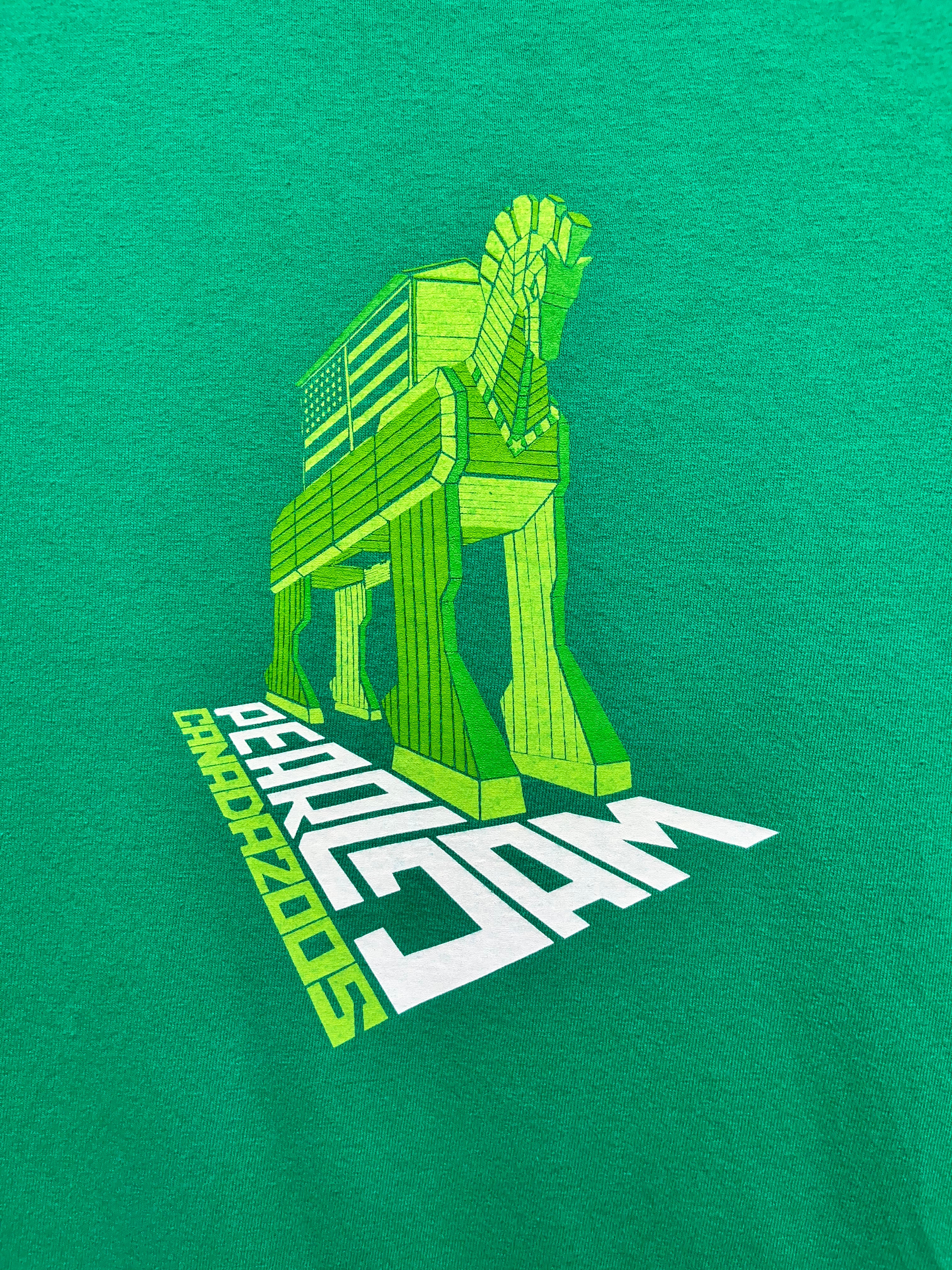 Vintage Pearl Jam Canada 2005 Green Concert Tour T-Shirt: Medium