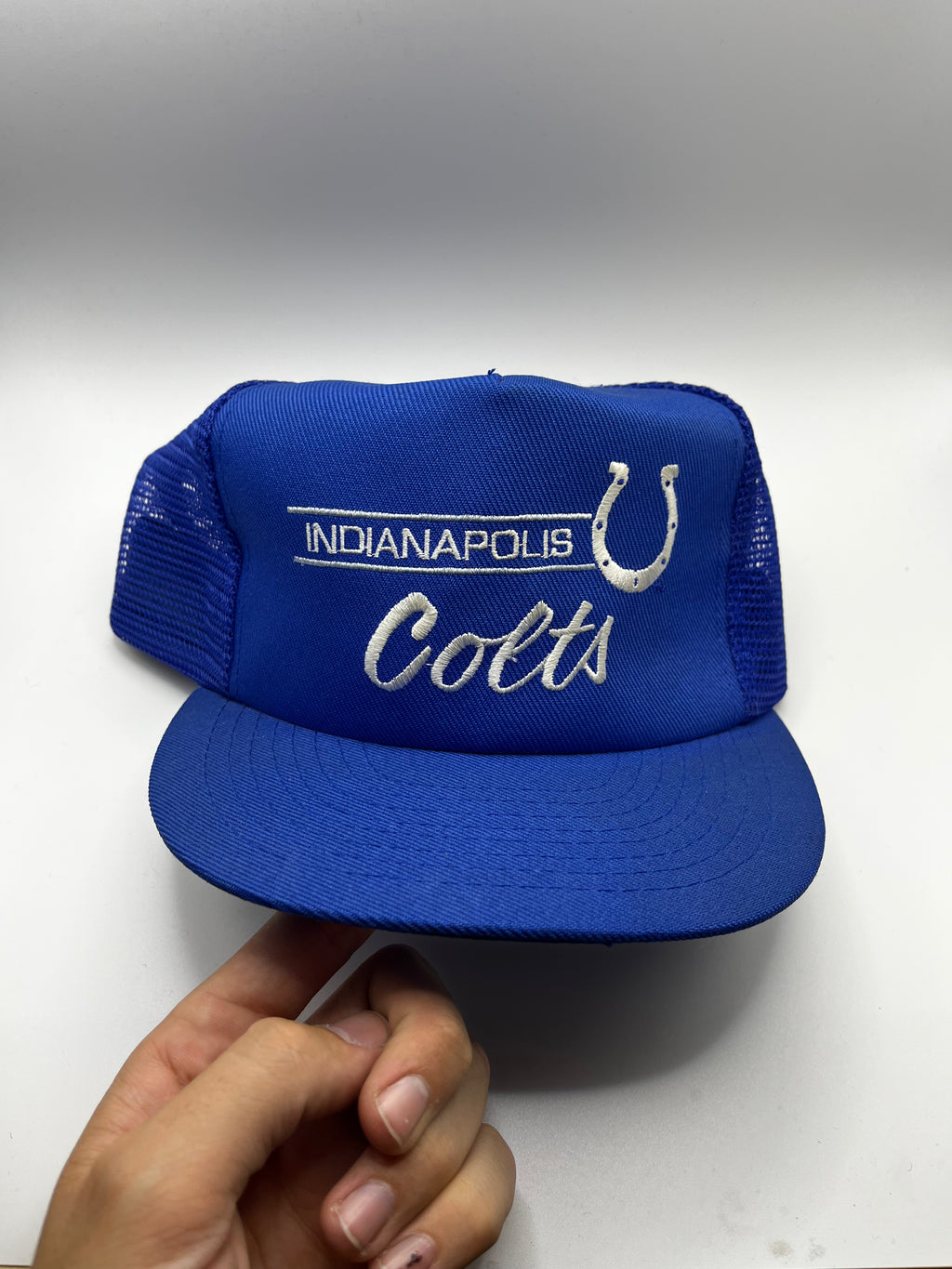Vintage Indianapolis Colts NFL Mesh Trucker 80's Annco Snapback Hat