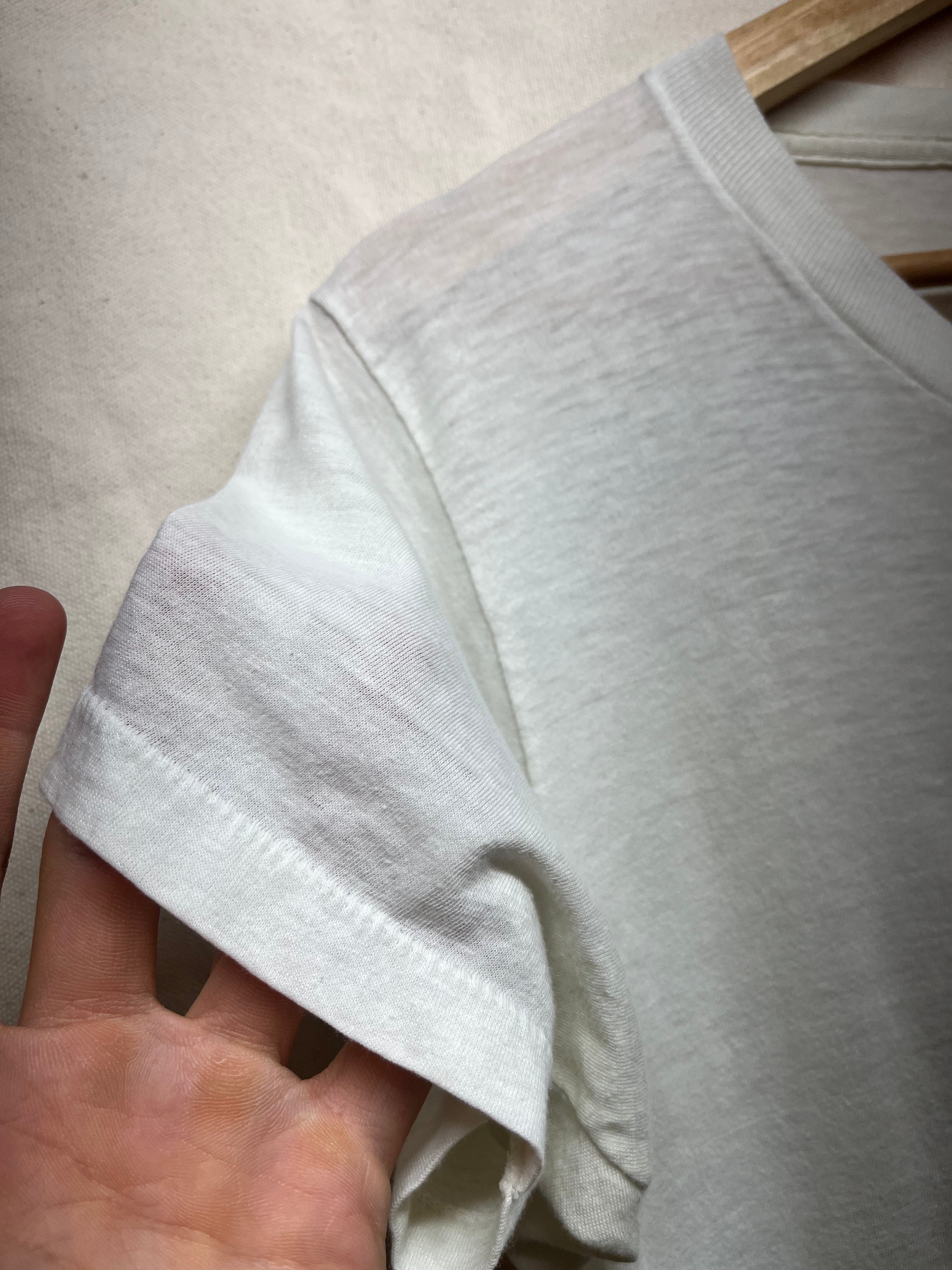 Vintage John Cougar Mellencamp Face 80's Rock White T-Shirt: Large/Medium