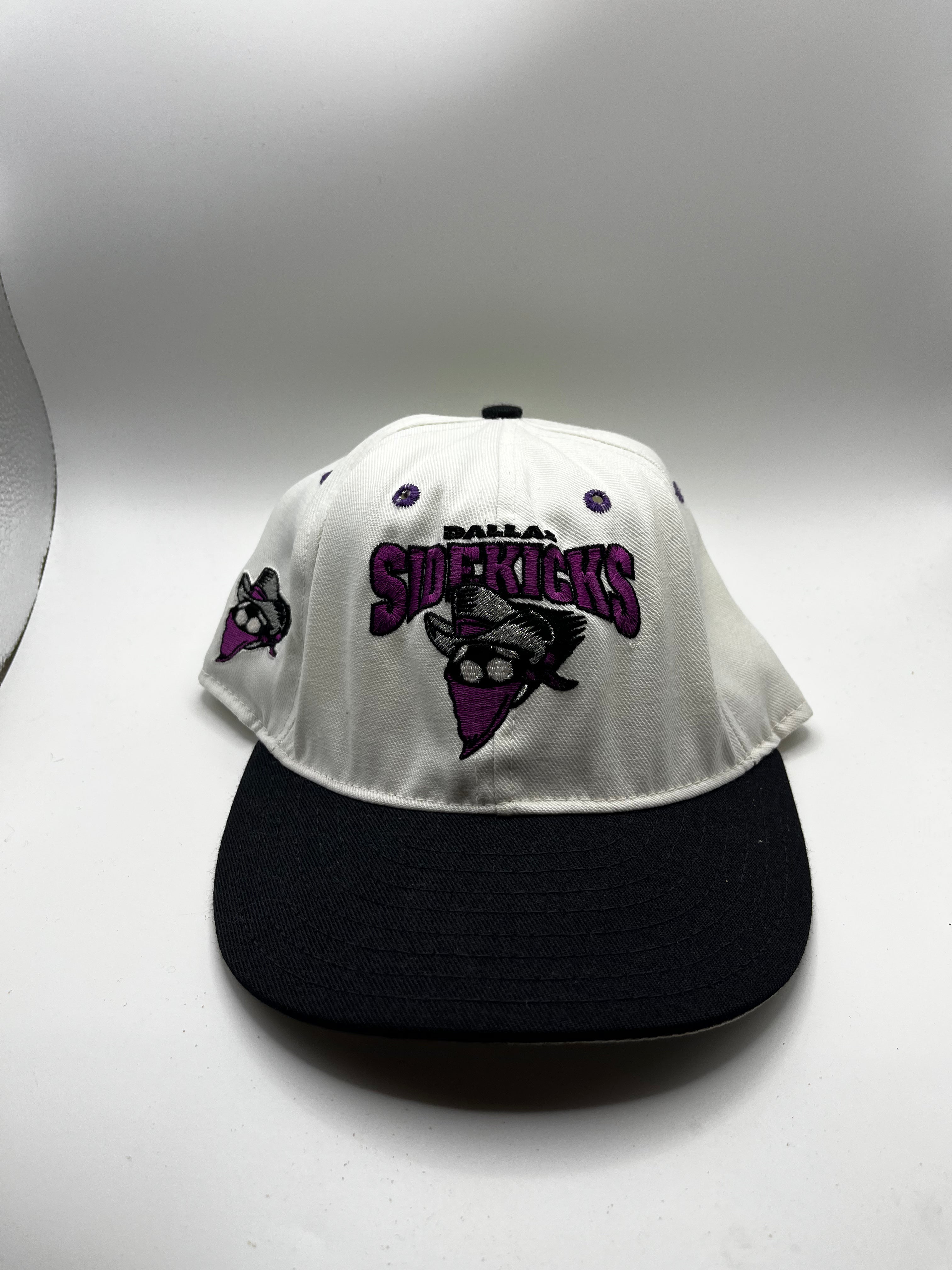 Vintage Dallas Sidekicks Soccer Team MASL White Snapback Hat