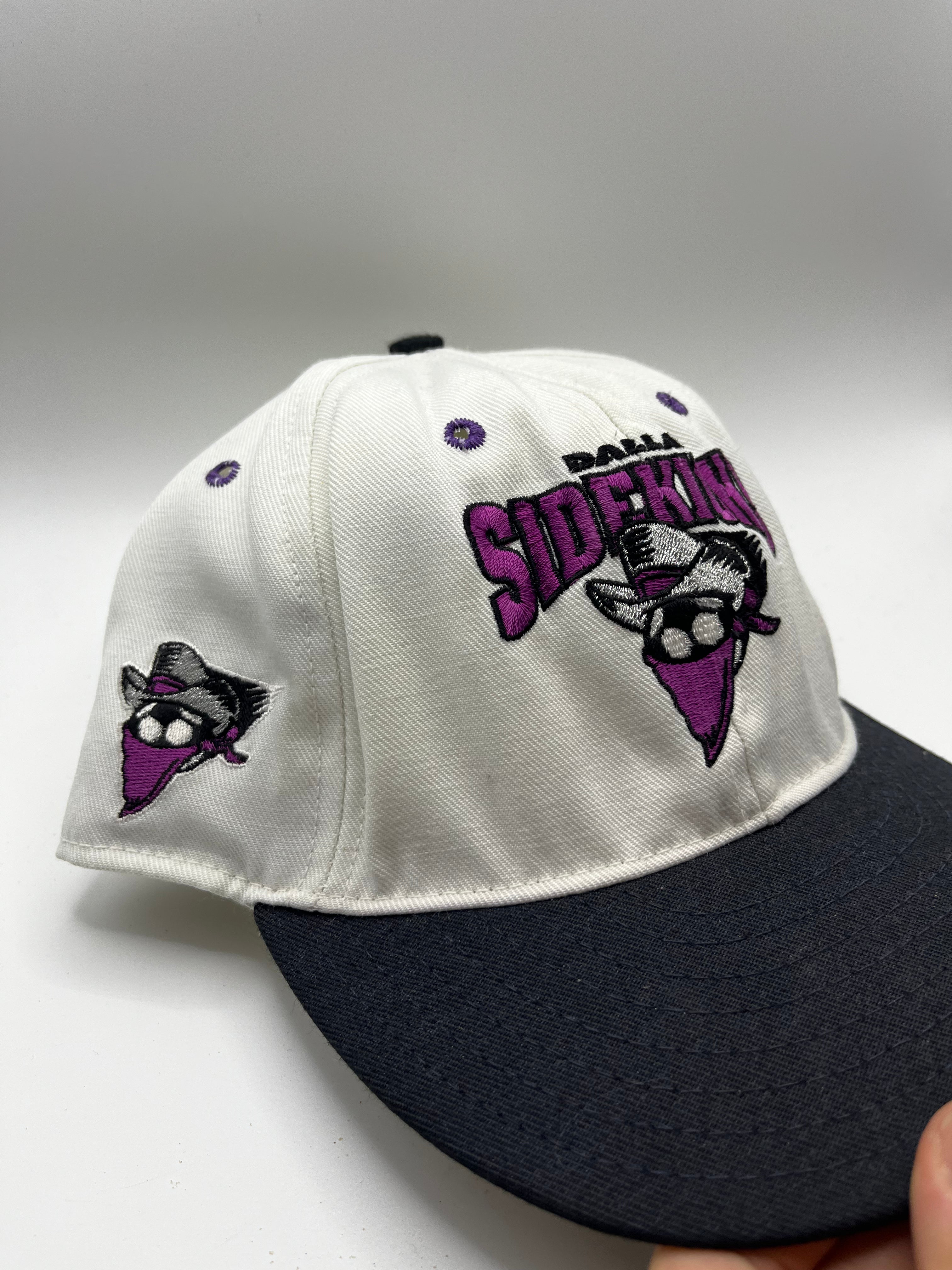 Vintage Dallas Sidekicks Soccer Team MASL White Snapback Hat