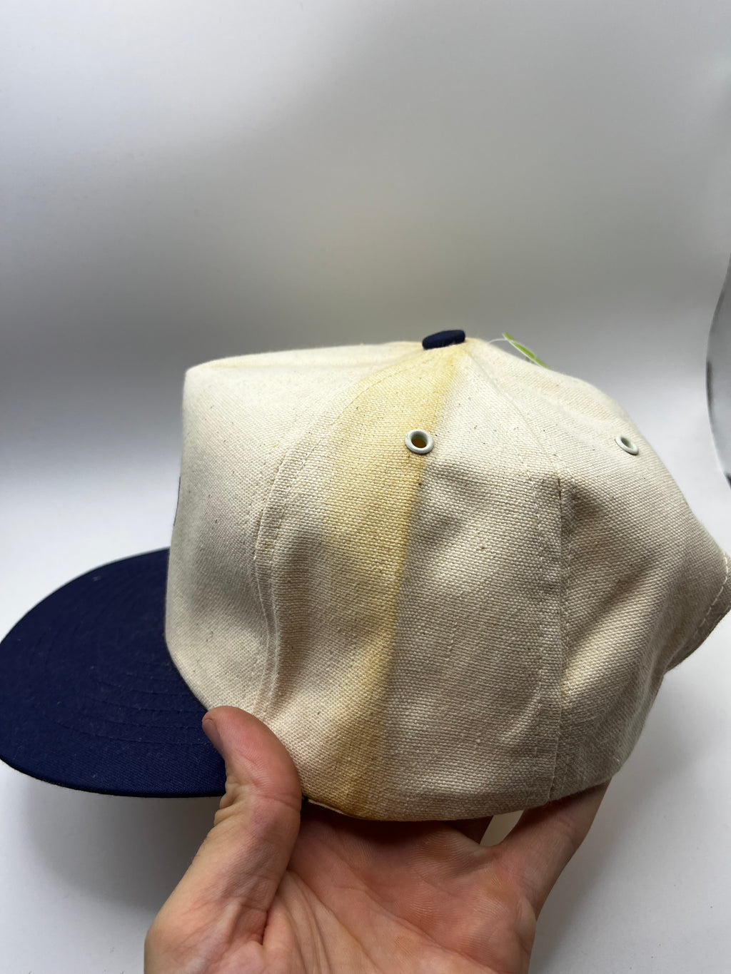 Vintage Consol Oil Advertising Company Canvas Navy Snapback Hat