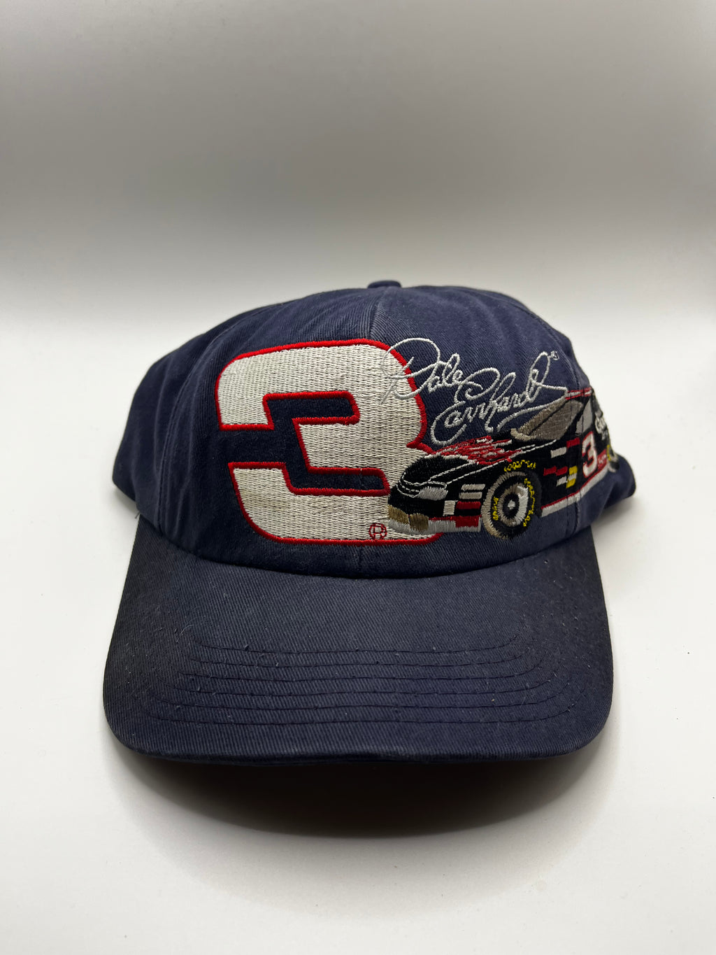 Vintage Dale Earnhardt Senior 3 NASCAR Racing Navy Chase Snapback Hat