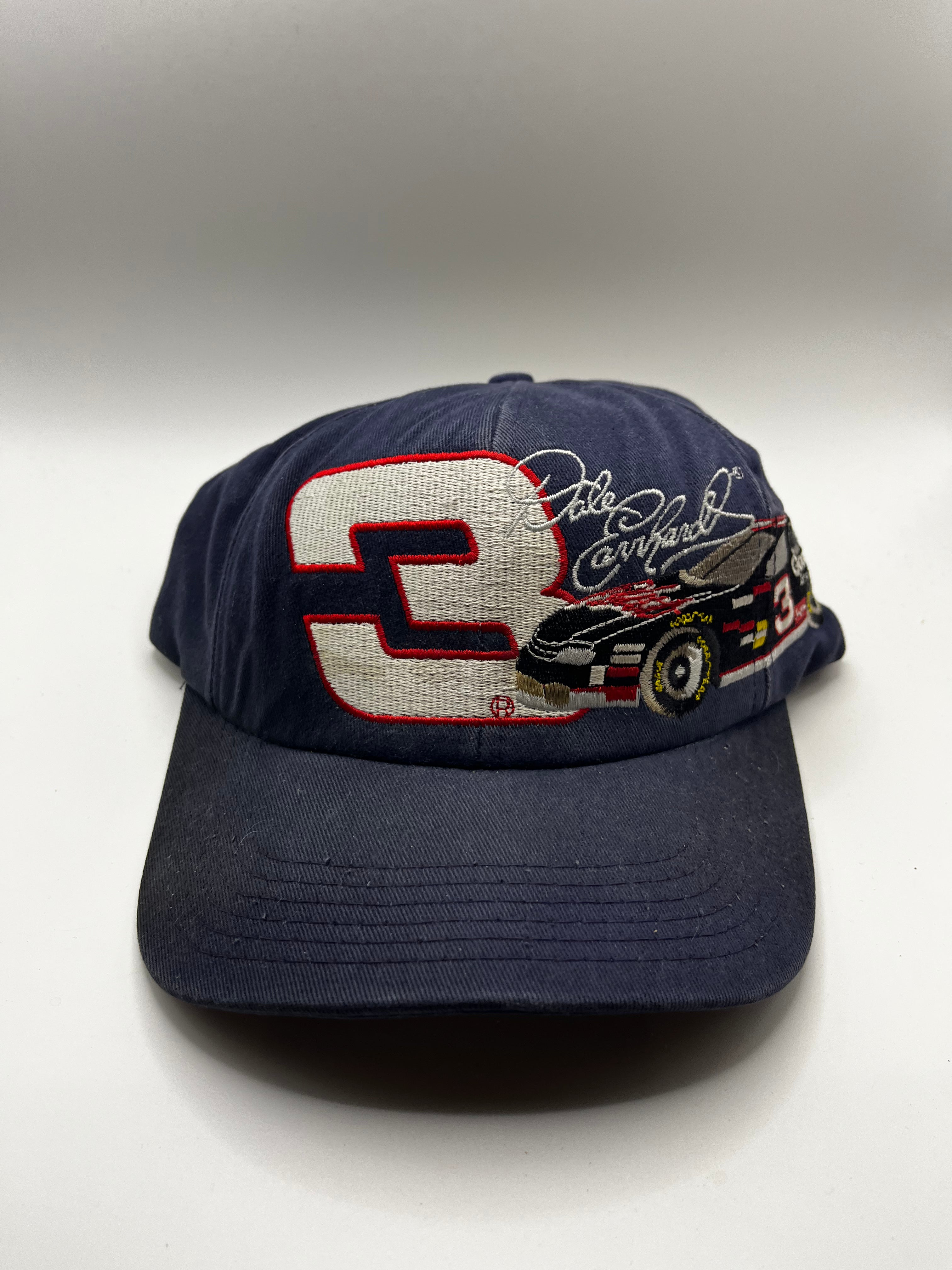 Vintage Dale Earnhardt Senior 3 NASCAR Racing Navy Chase Snapback Hat