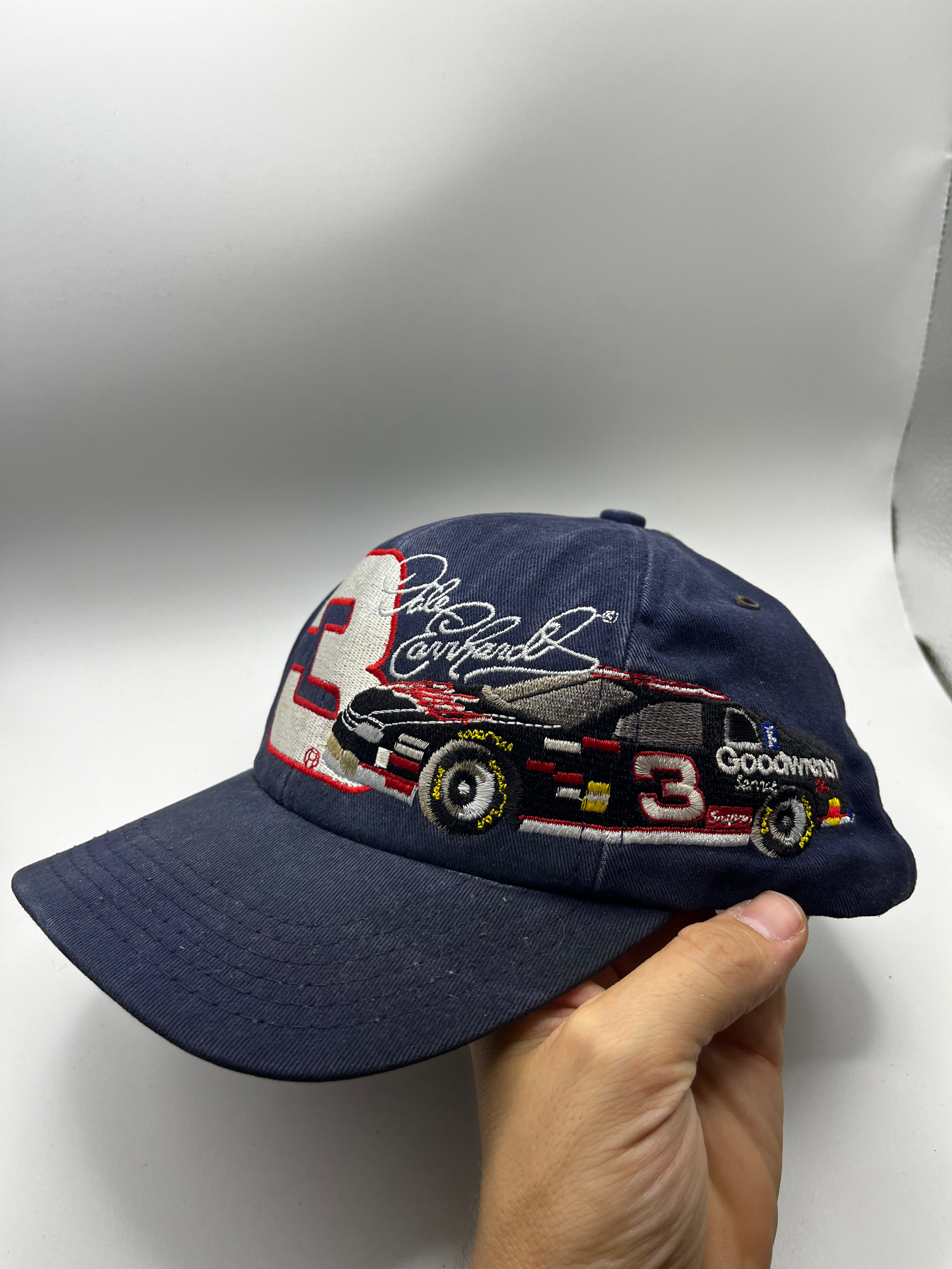 Vintage Dale Earnhardt Senior 3 NASCAR Racing Navy Chase Snapback Hat