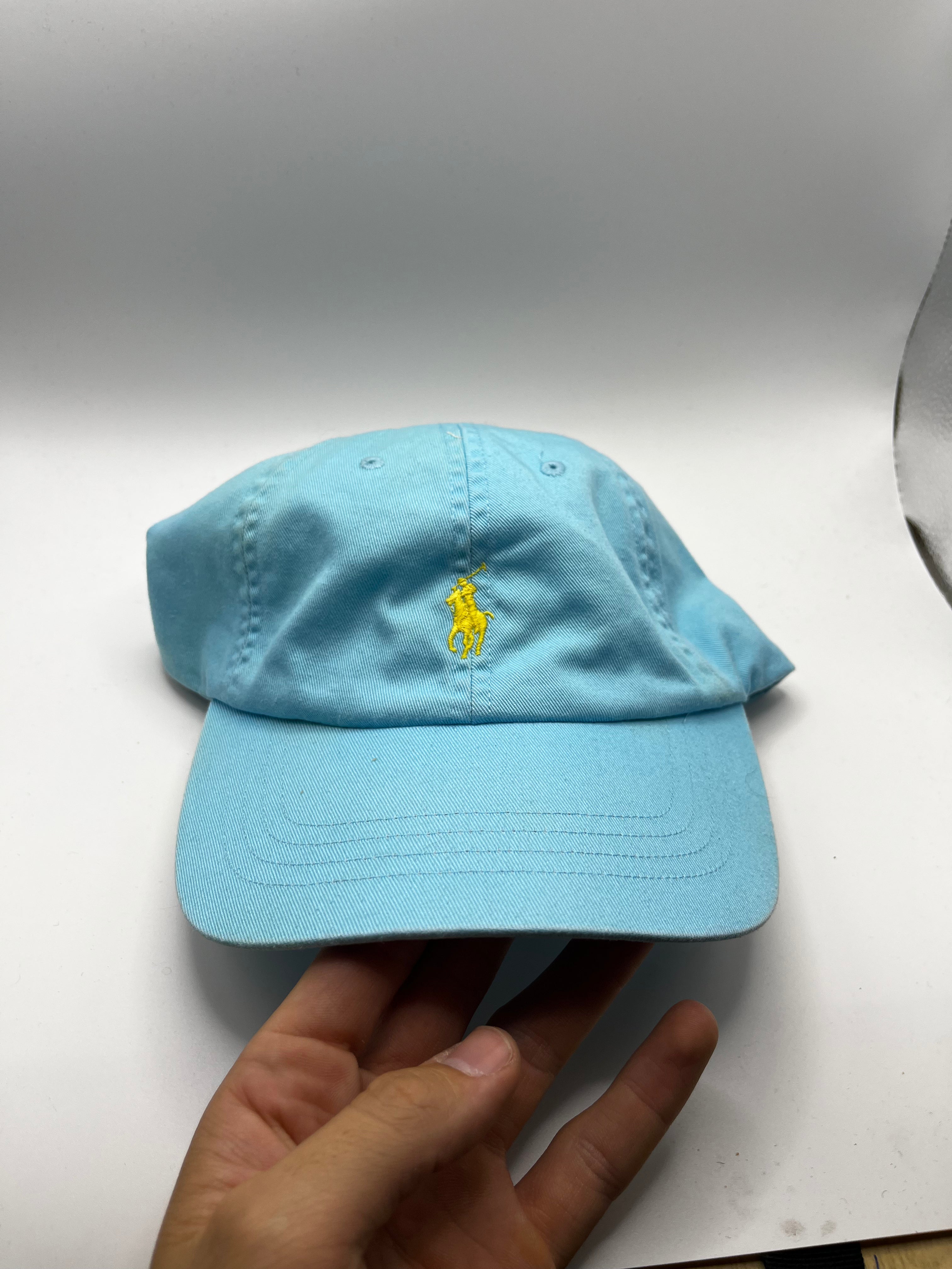 Polo Ralph Lauren Light Blue Yellow Horse Strapback Hat
